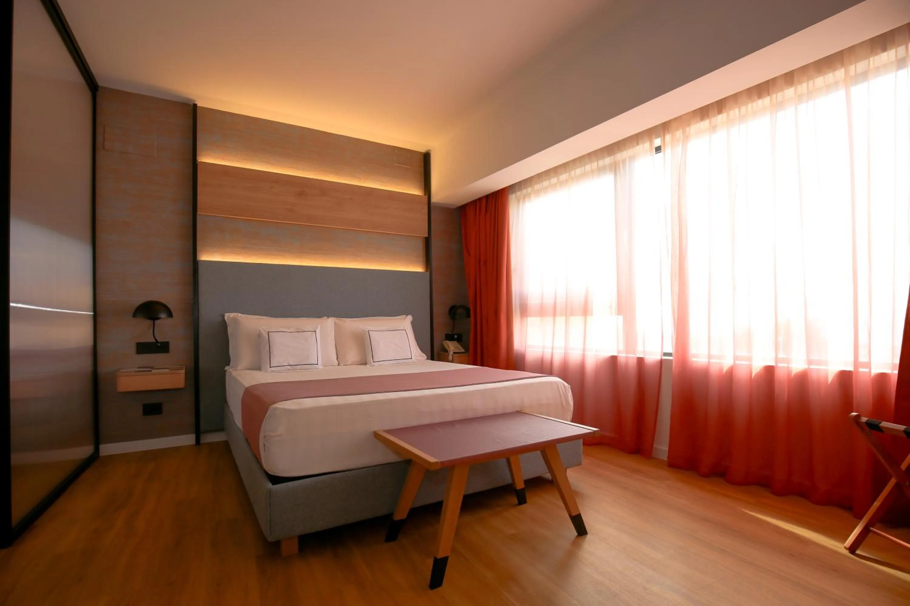 Bed in Hotel Poseidon