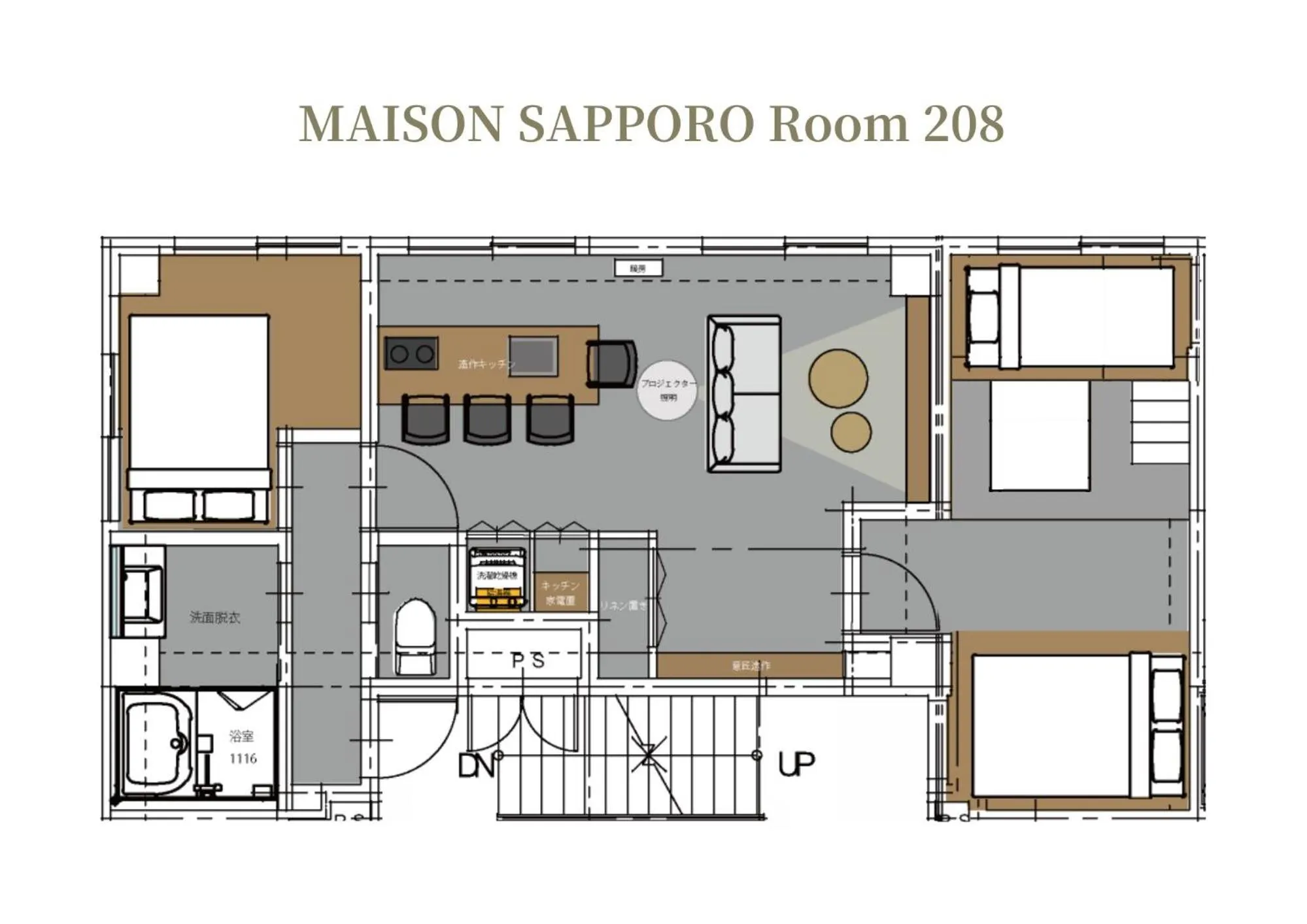 Floor plan in Maison Sapporo