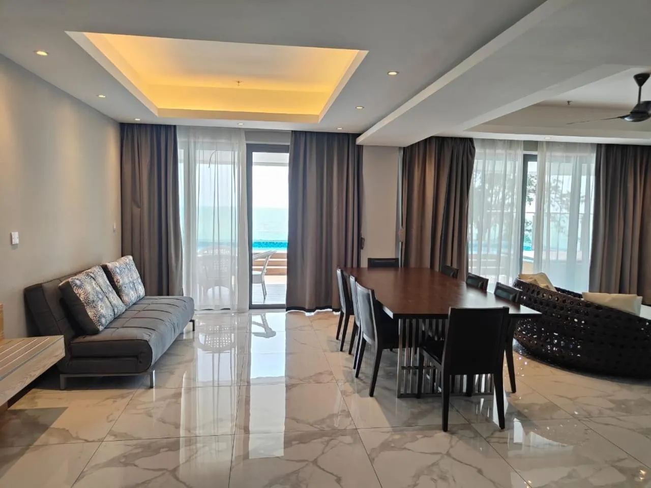 Seating area in Pacific Regency Beach Resort, Port Dickson