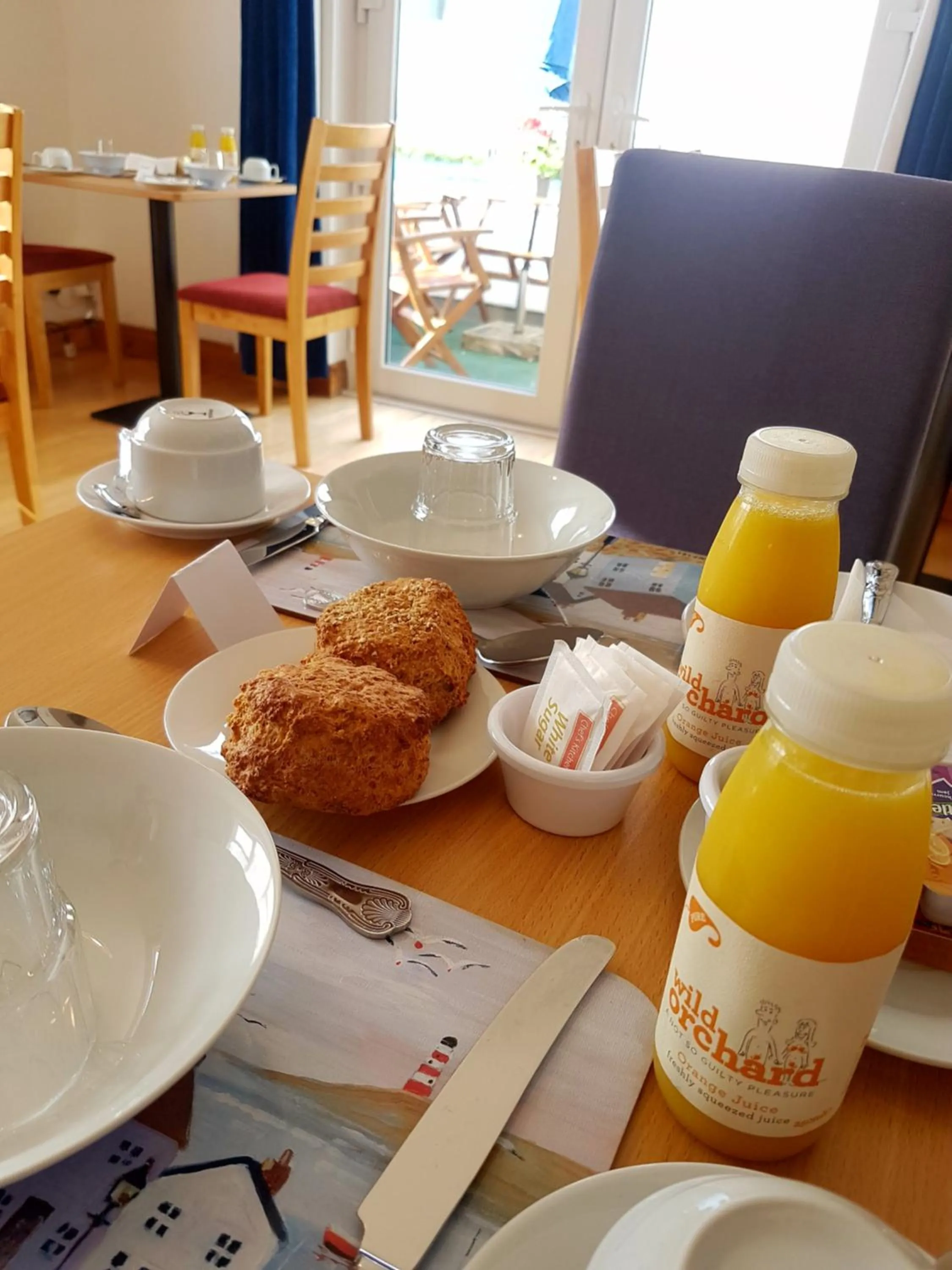 Continental breakfast in Seawinds Bed and Breakfast