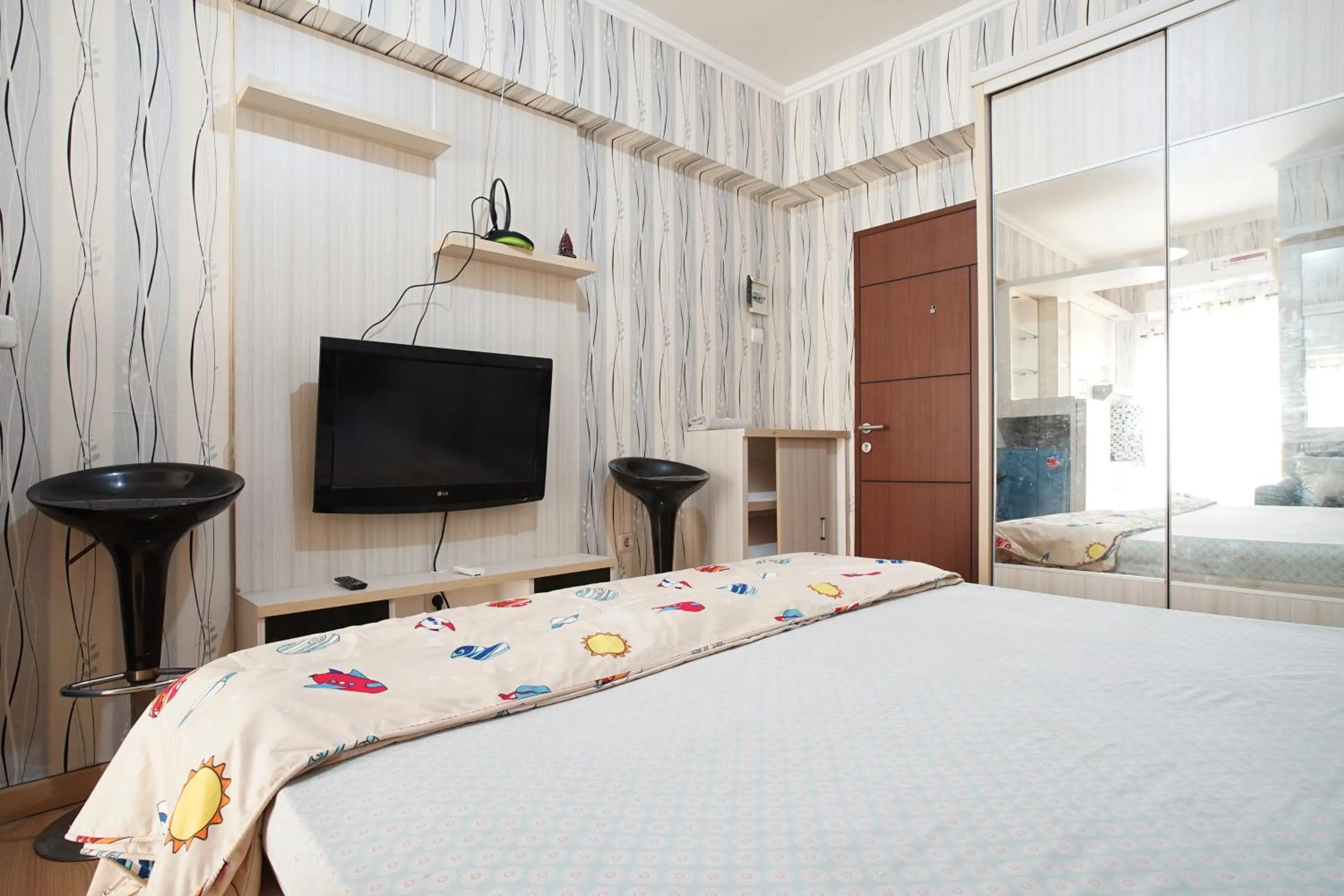 Bedroom, Bed in Planet Room Kemang View