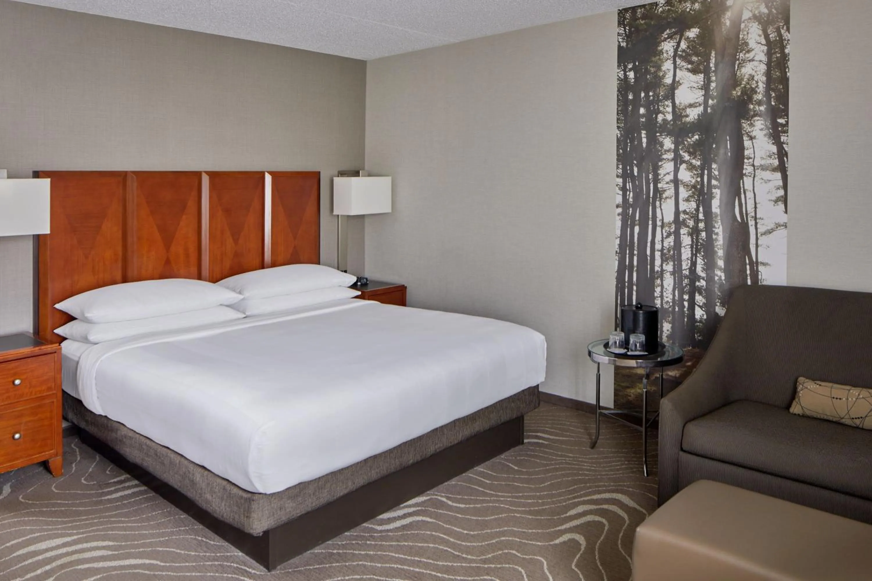 Bedroom, Bed in Detroit Metro Airport Marriott