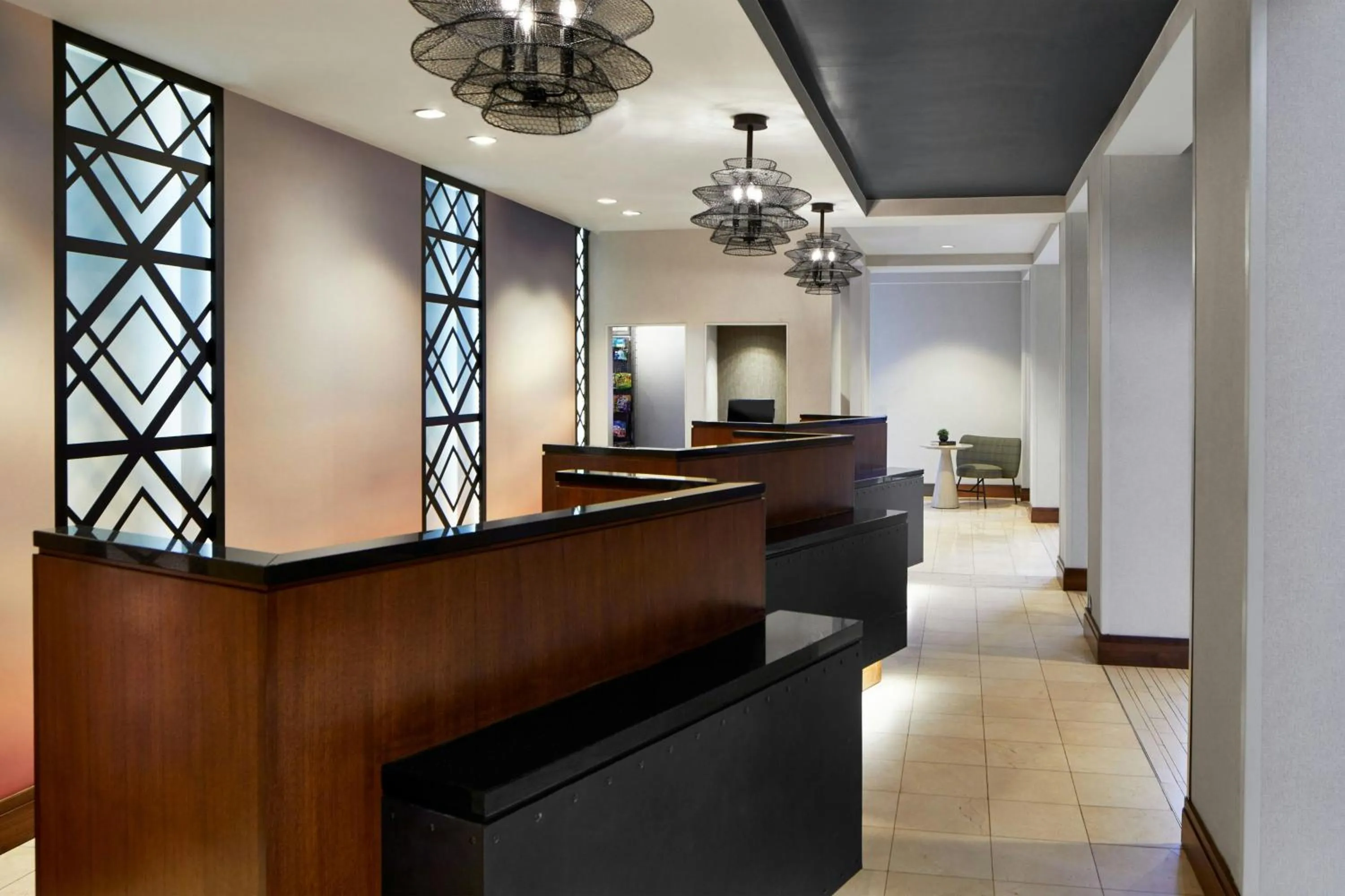 Lobby or reception in Detroit Metro Airport Marriott