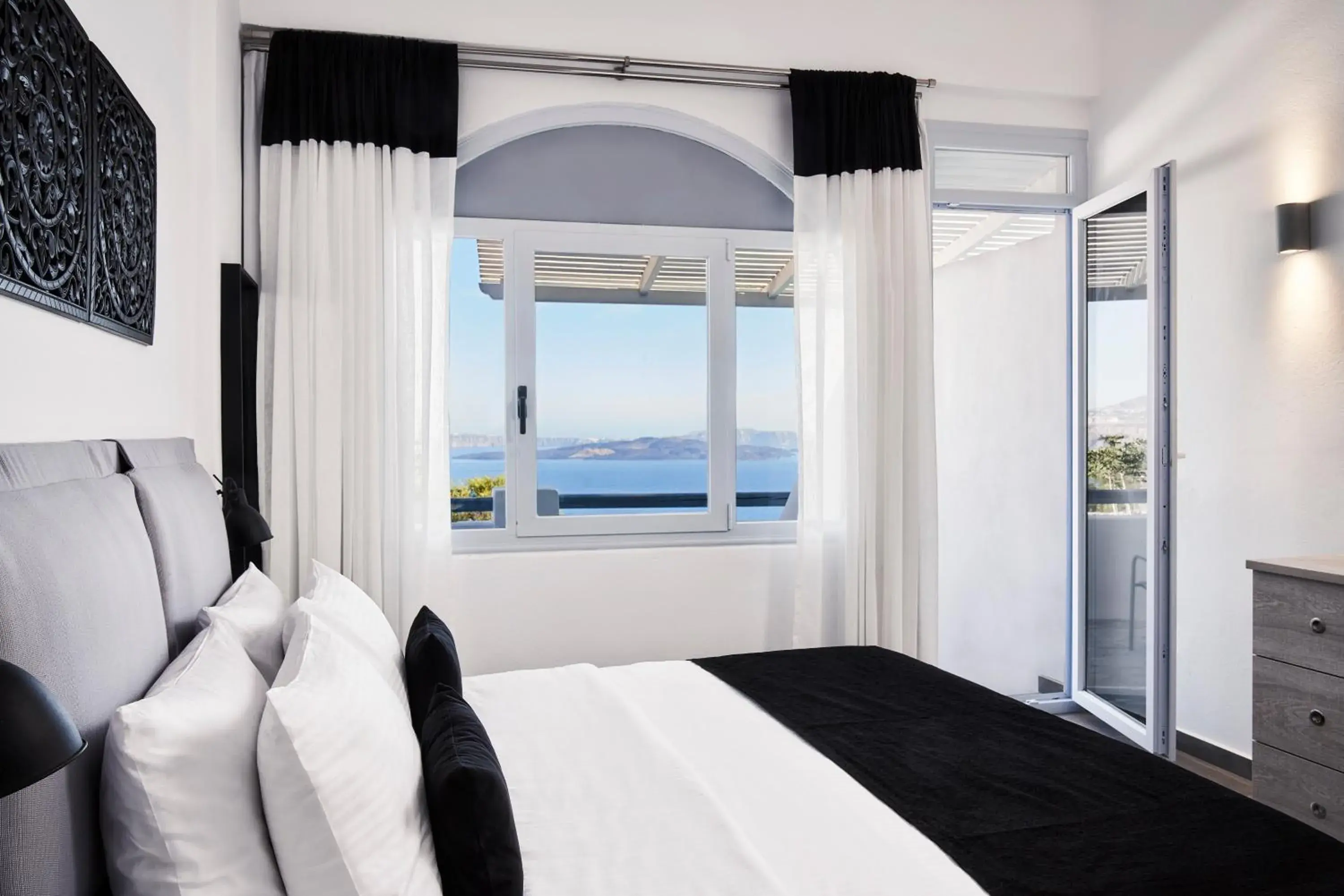 Bed in Mr and Mrs White Oia - Santorini Bed in Mr and Mrs White Oia - Santorini