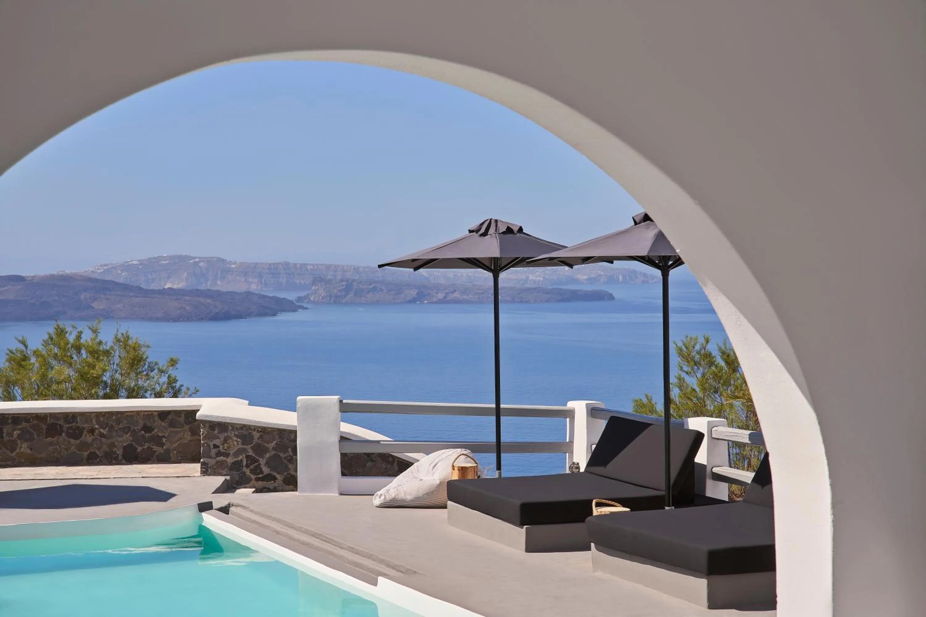 Pool view in Mr and Mrs White Oia - Santorini