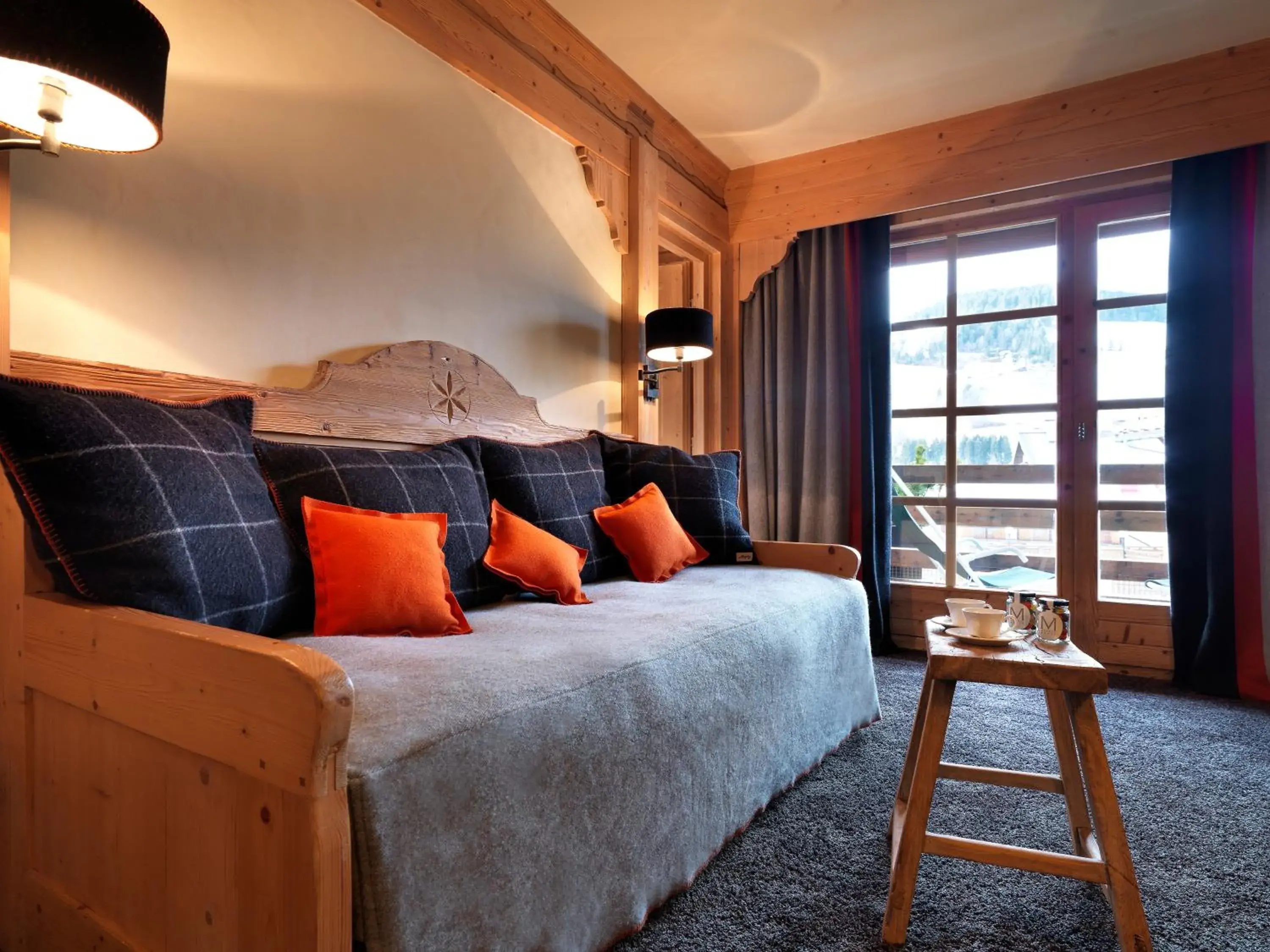 Balcony/Terrace, Bed in M de Megève Balcony/Terrace, Bed in M de Megève