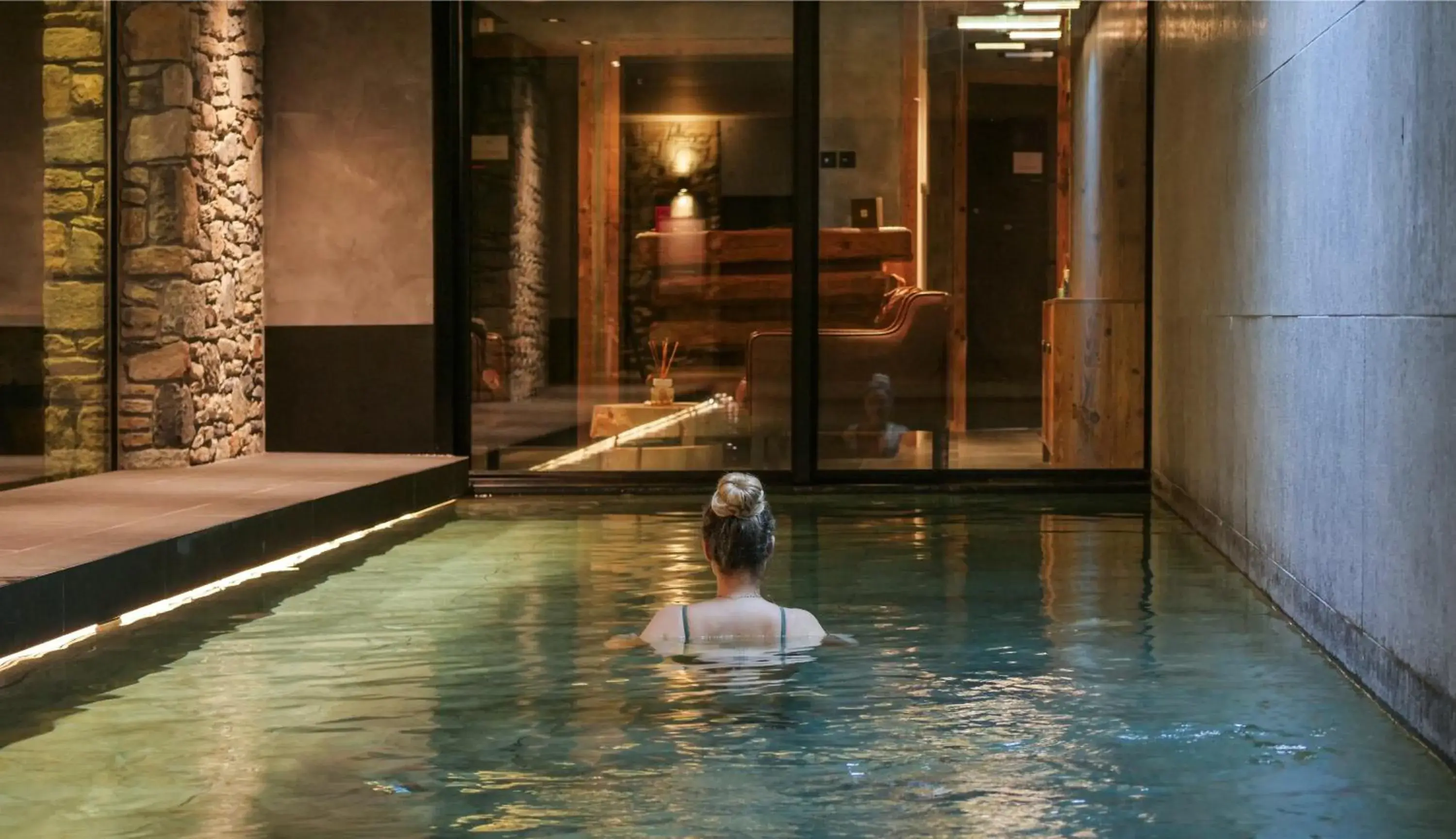 Swimming pool in M de Megève Swimming pool in M de Megève