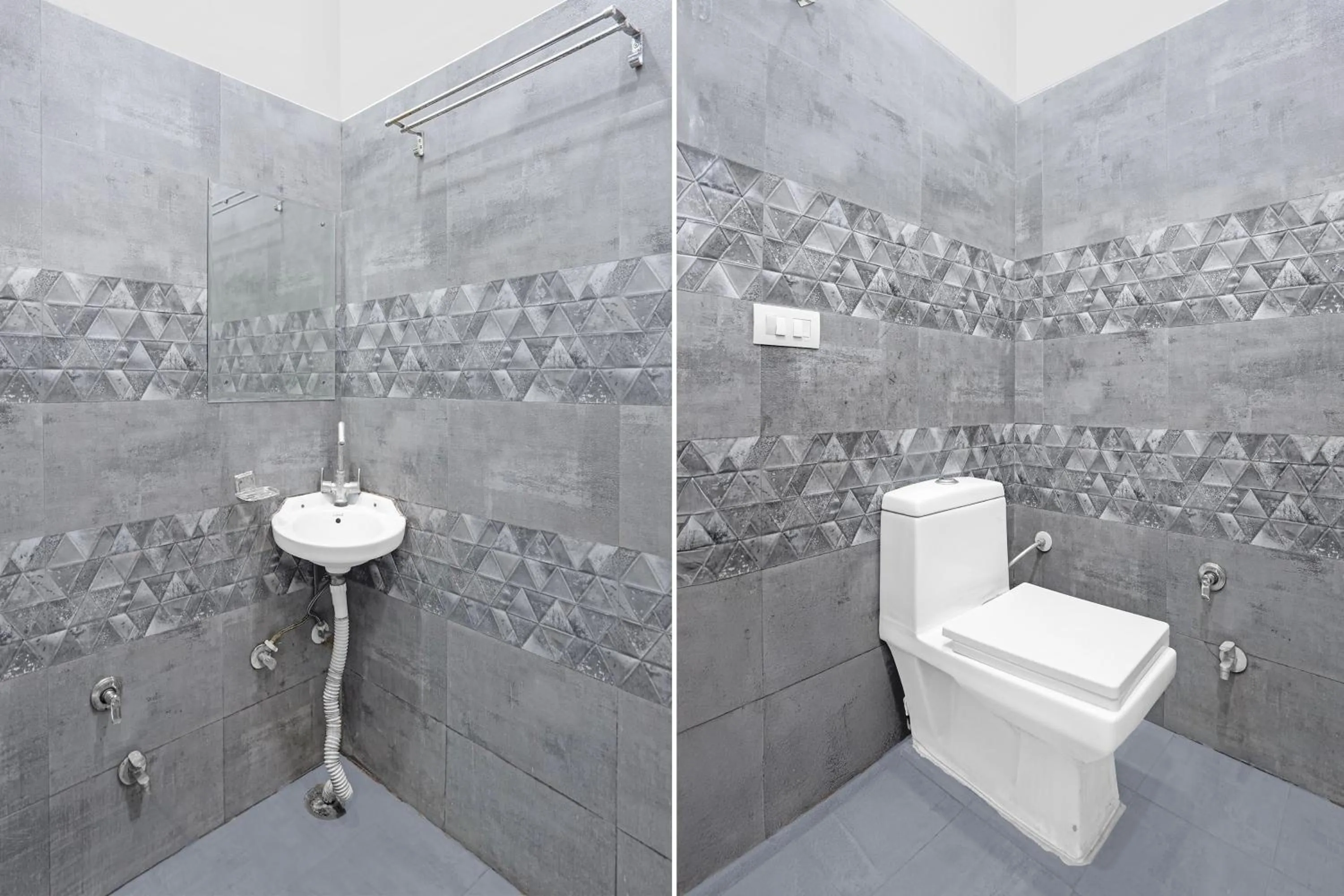 Bathroom in Hotel O Silver Arc Mall Ludhiana Formerly White Solitaire