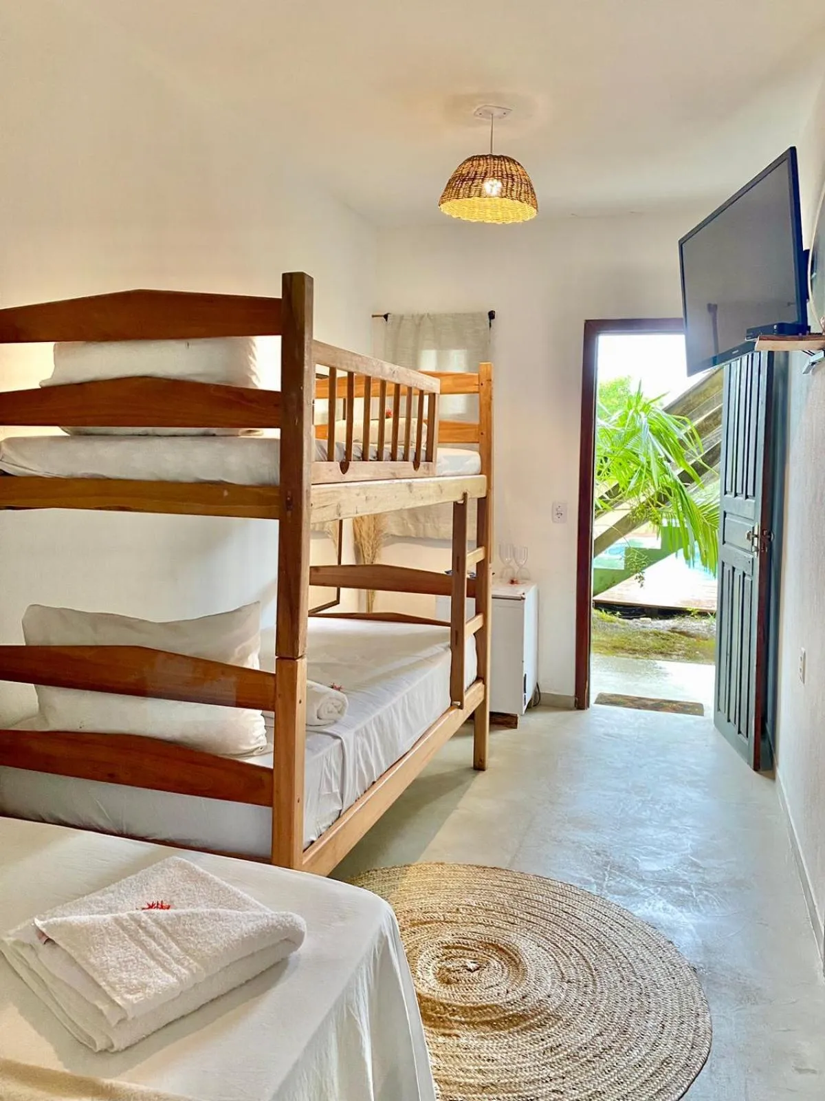 Bed in Pousada Oceano