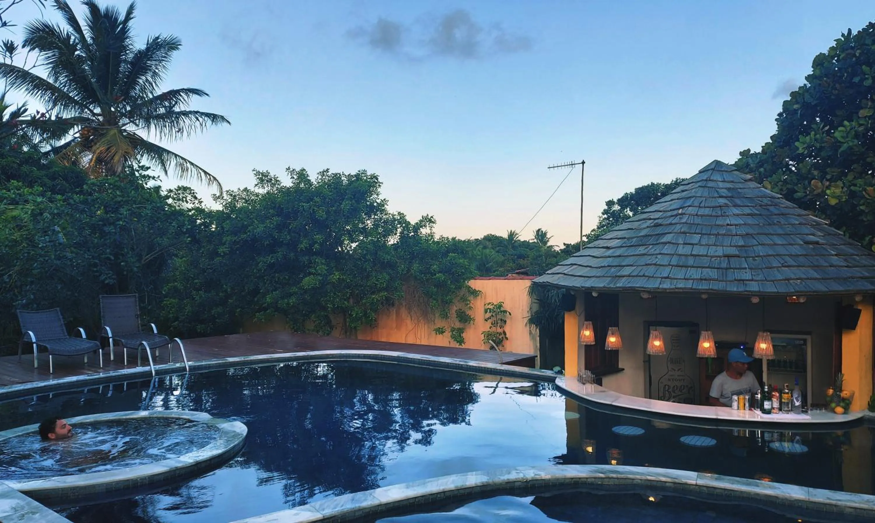 Hot Tub in Pousada Oceano