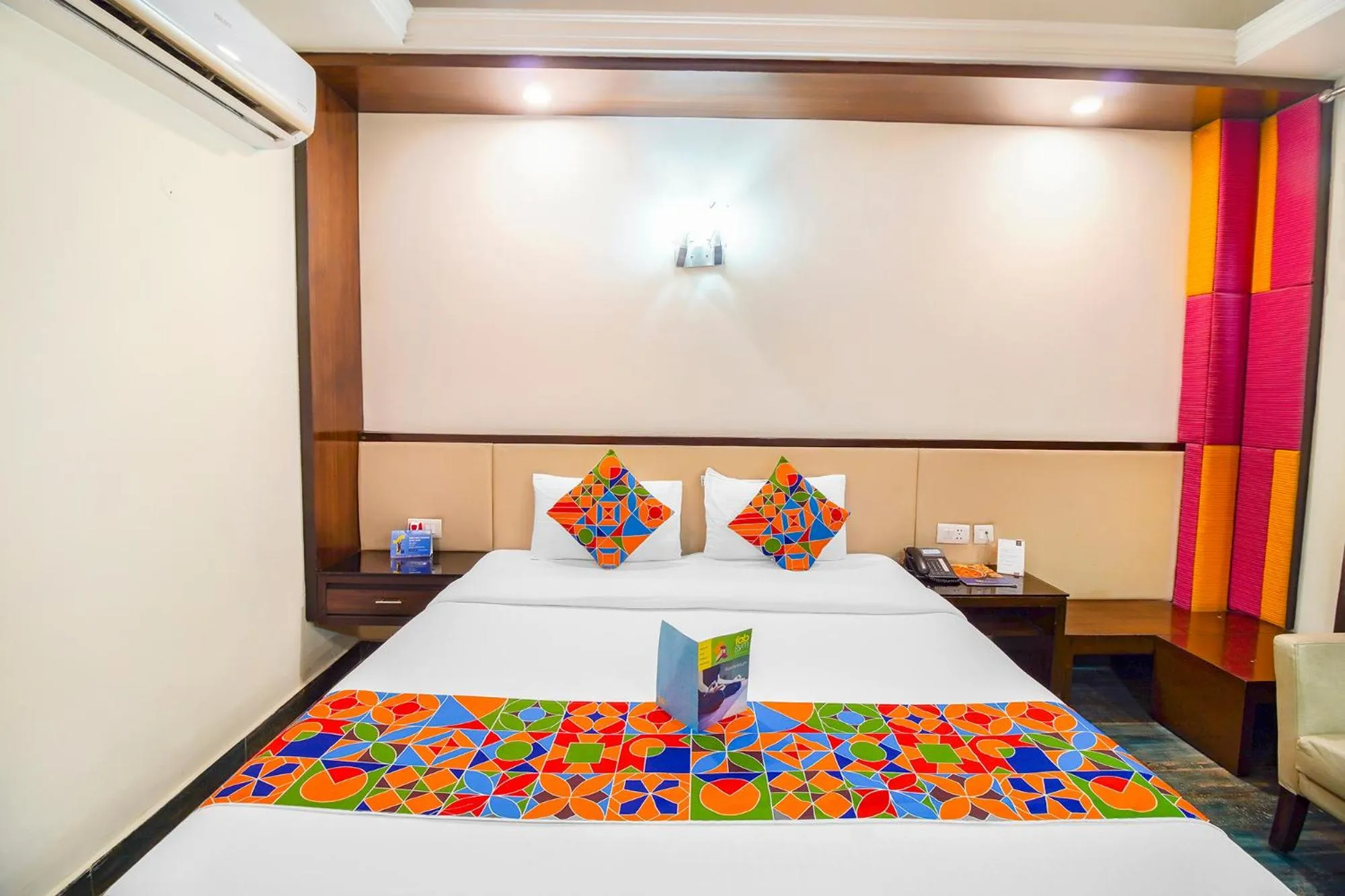 Bedroom, Bed in FabHotel Marble Arch Karol Bagh