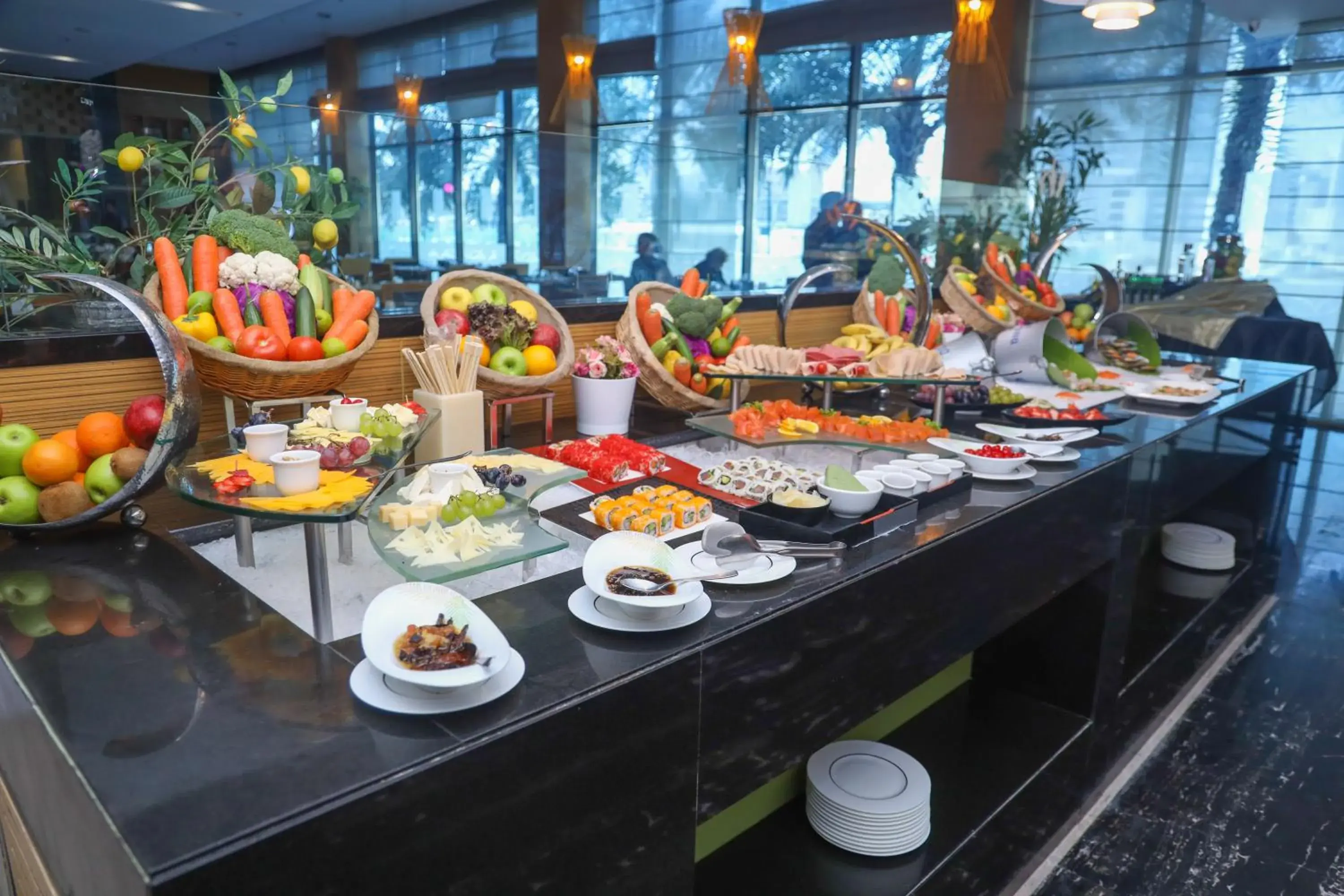 Buffet breakfast in Ramee Grand Hotel And Spa
