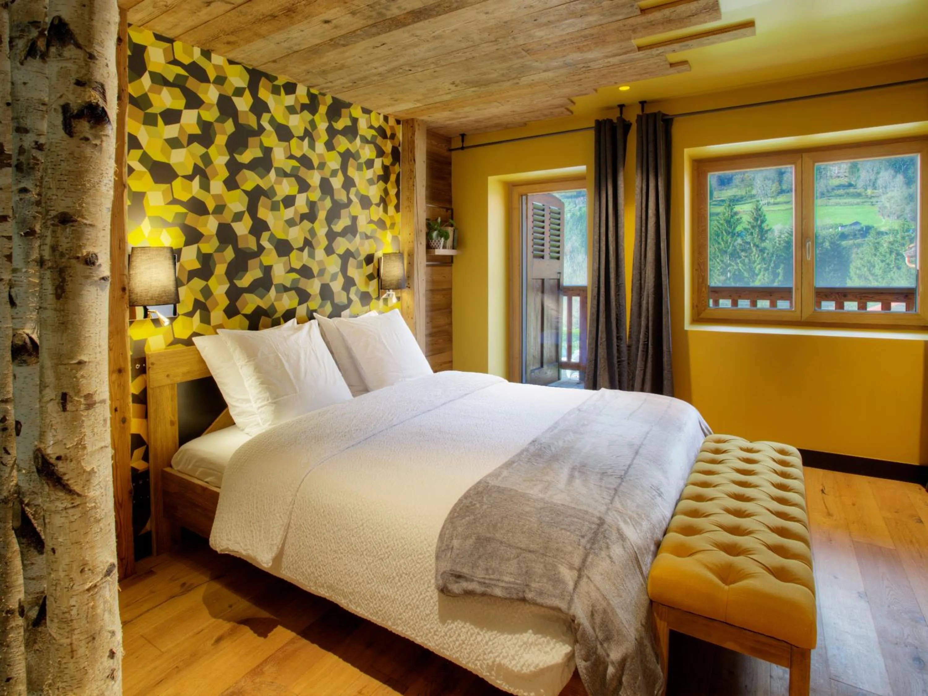 Bed in CHALET 1703 - Refuge Alpin avec Spa & Sauna - l'esprit maison au Coeur des Alpes - Adults Only