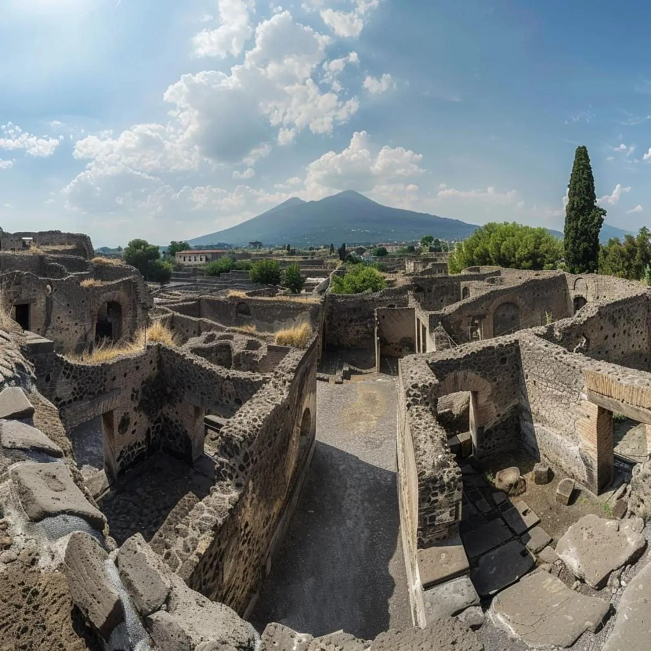 Bird's eye view in Home Olympus Vesuvio