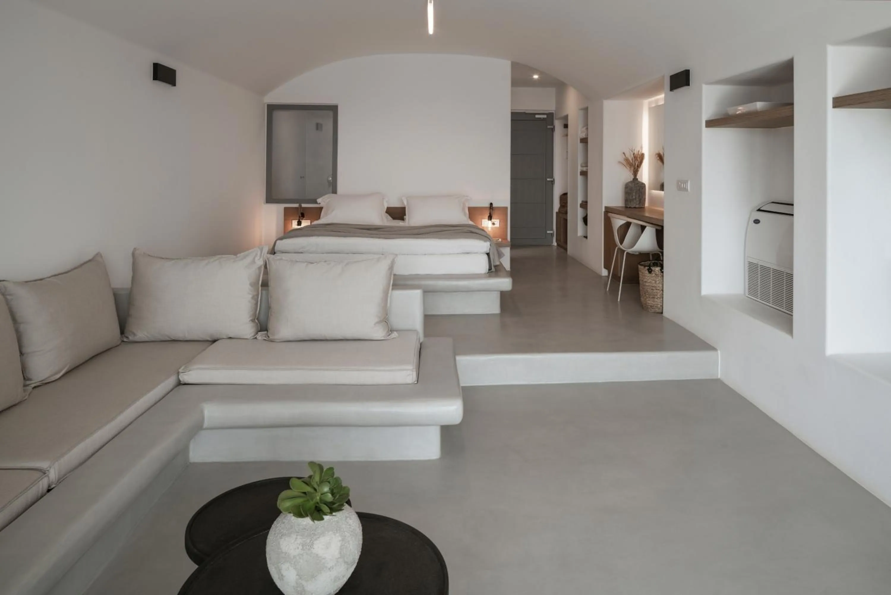 Seating area in Coco-Mat Hotel Santorini