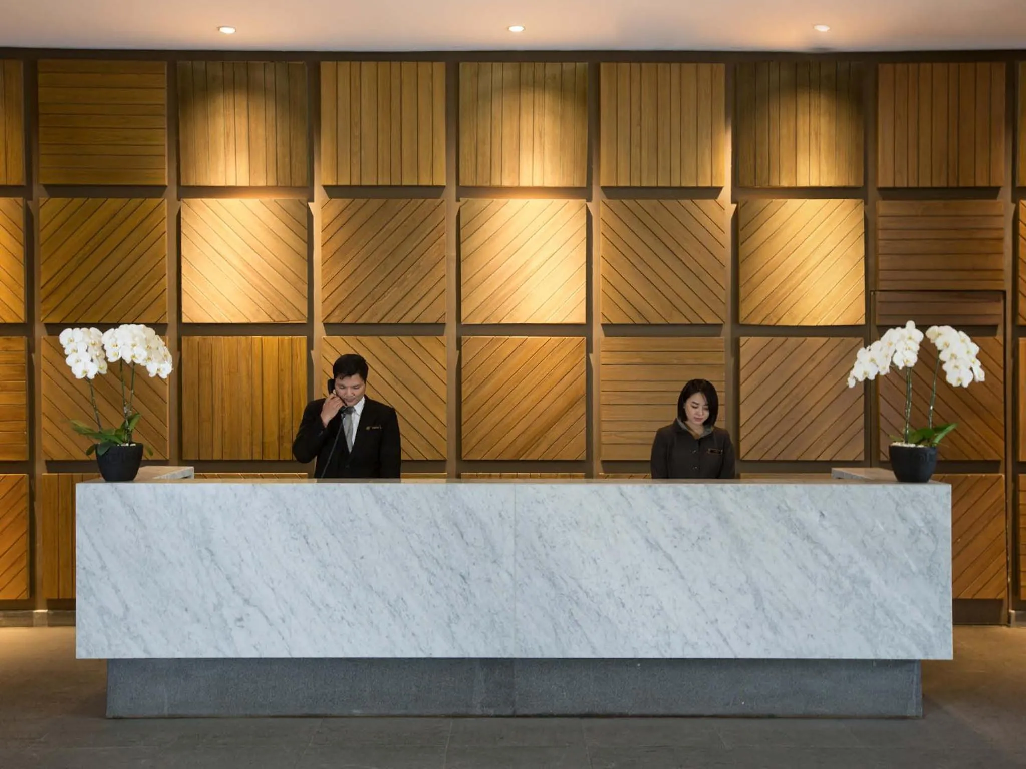 Lobby or reception in Delonix Hotel Karawang