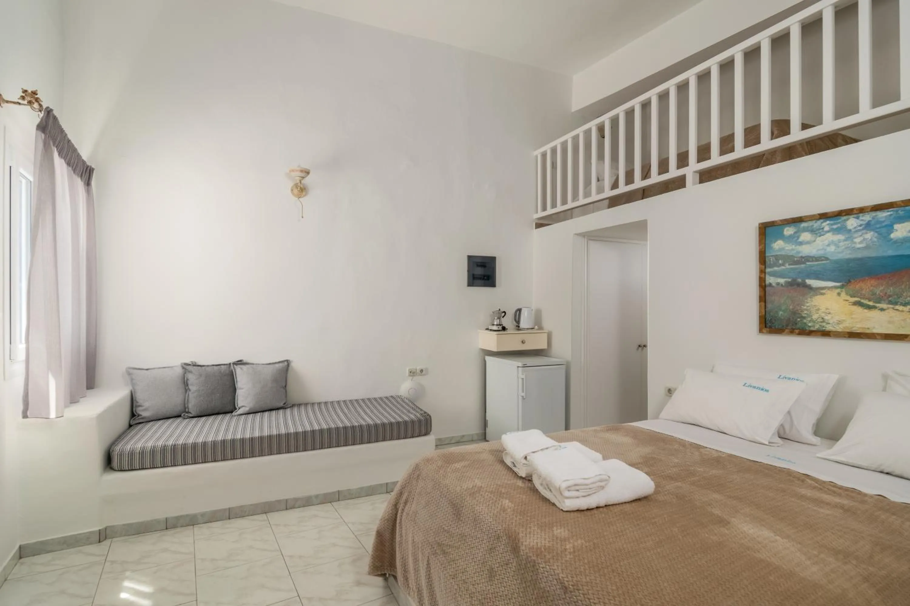 Kitchen or kitchenette, Bed in Livanios Studios