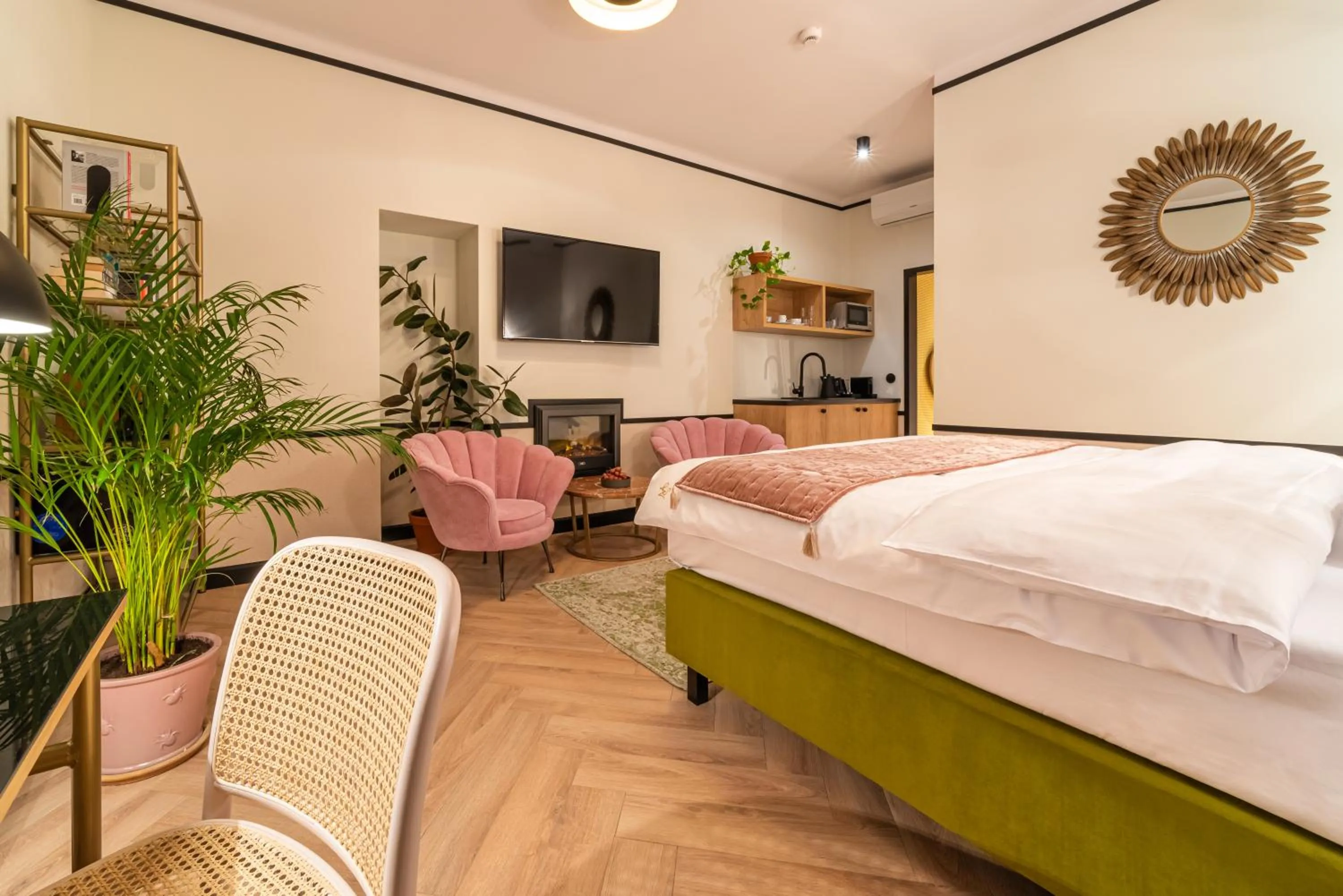 Seating area in SleepWell Boutique Apartments