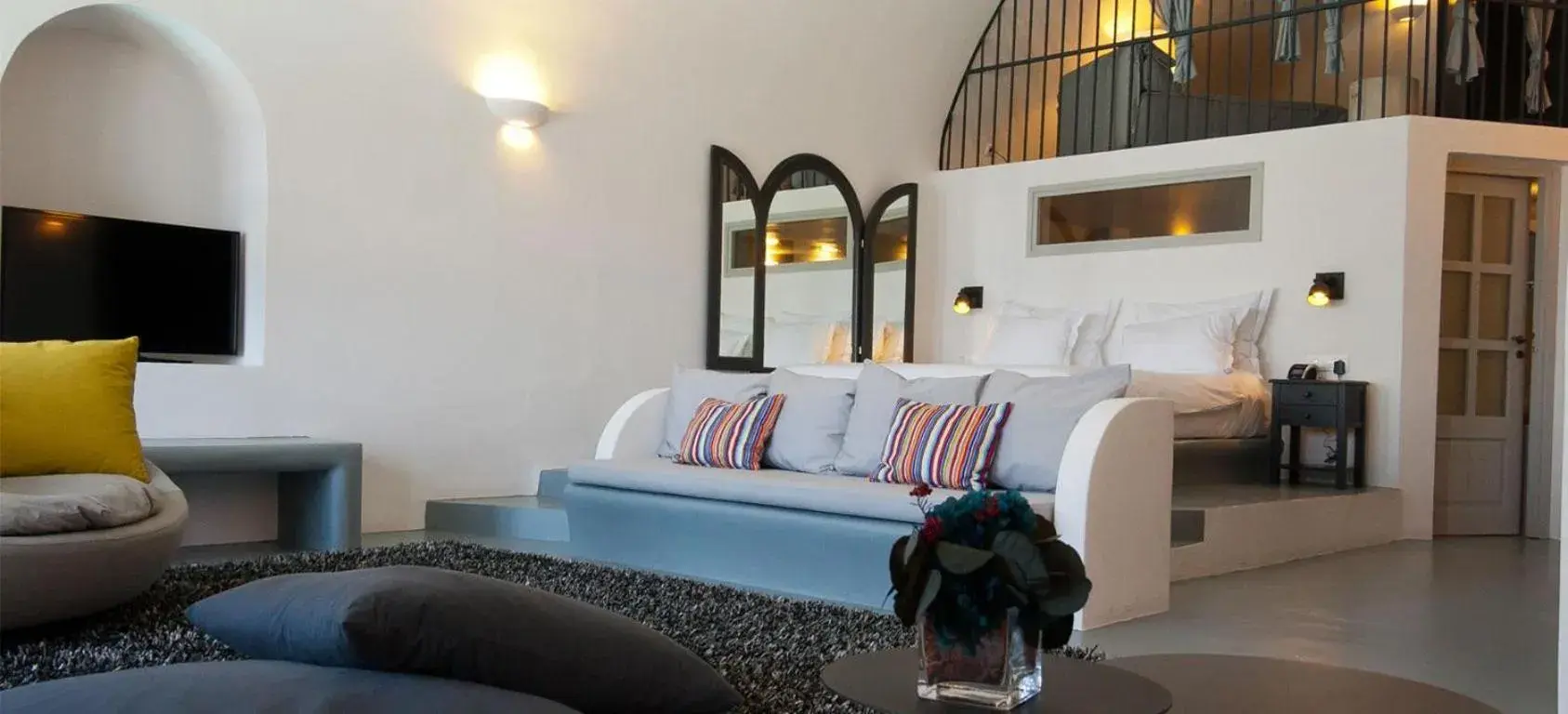 Photo of the whole room, Bed in Grand Ambassador Santorini Hotel Photo of the whole room, Bed in Grand Ambassador Santorini Hotel