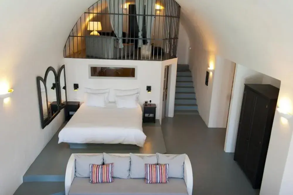 Photo of the whole room, Bed in Grand Ambassador Santorini Hotel Photo of the whole room, Bed in Grand Ambassador Santorini Hotel