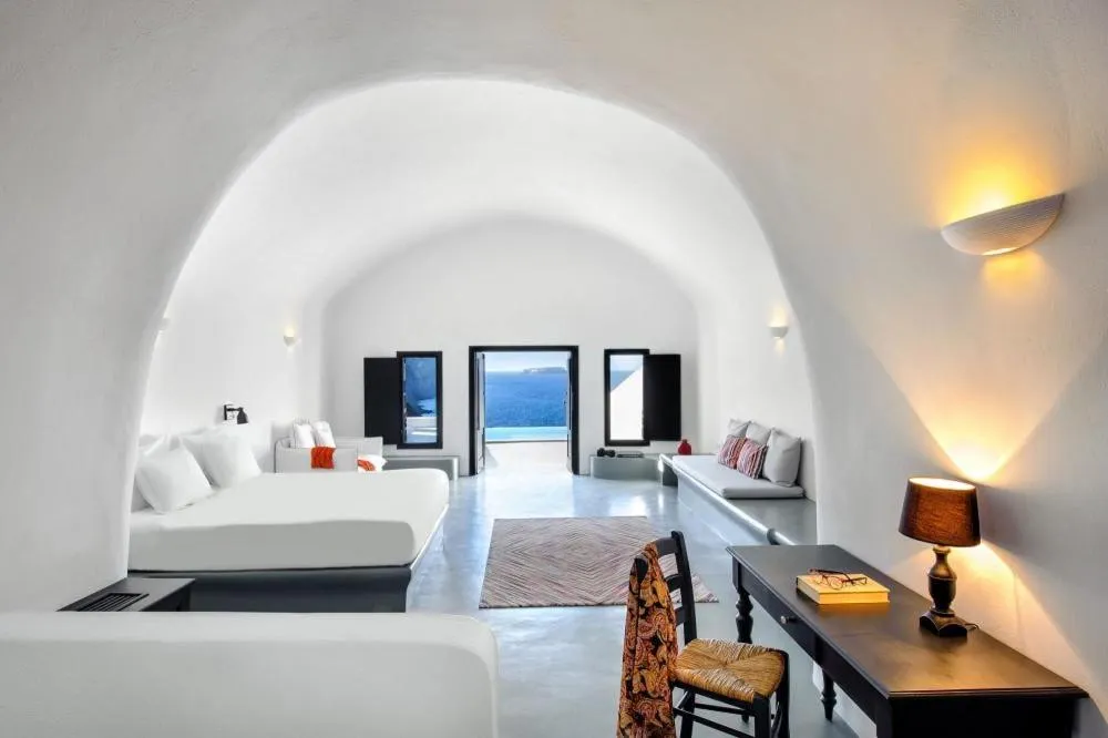 Photo of the whole room, Bed in Grand Ambassador Santorini Hotel