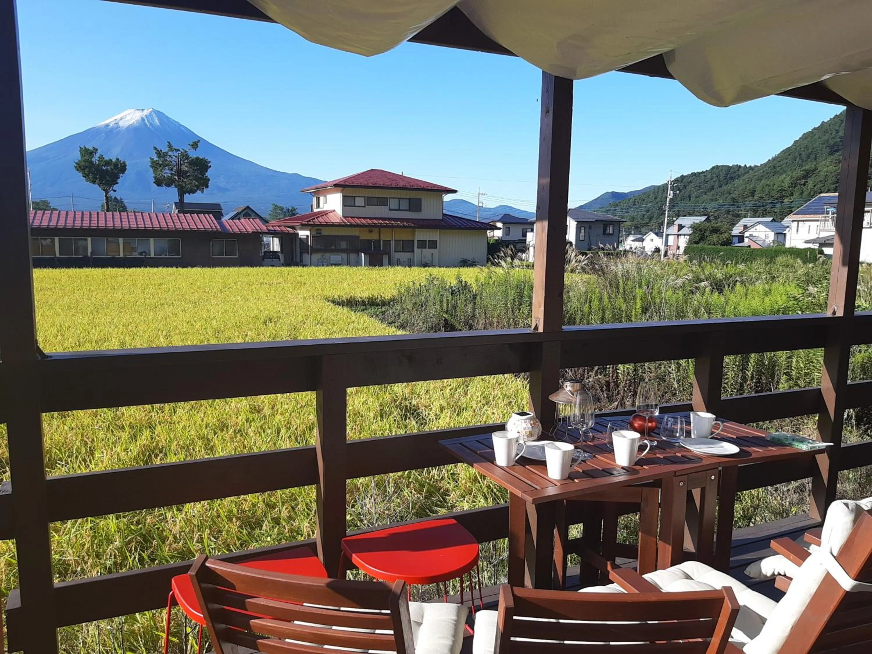 Day in Fuji Viewest Villa RAKUWA