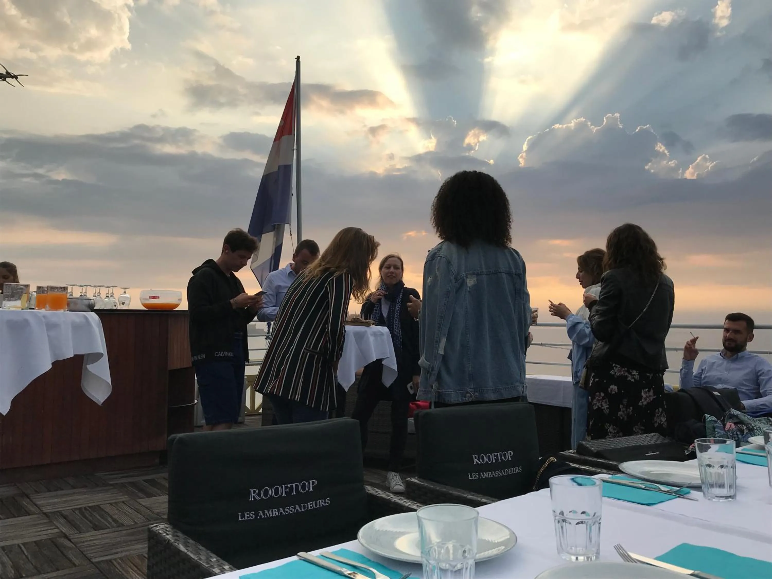 Sunset in Ambassadeurs Logis Hotel