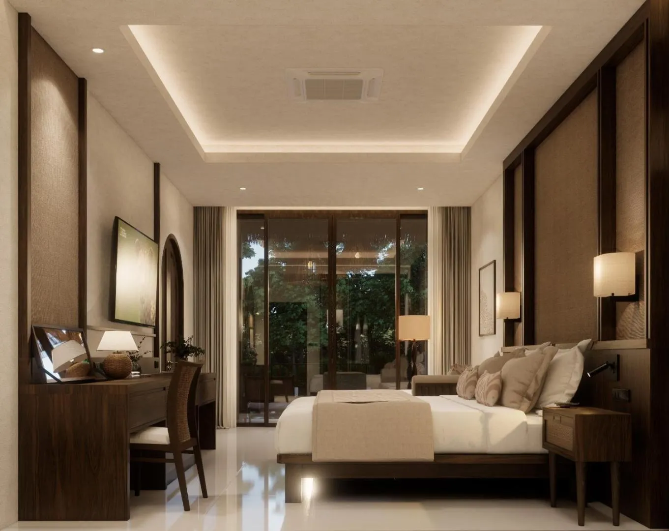 Bed in Ban Sainai Resort- Aonang's Green Resort