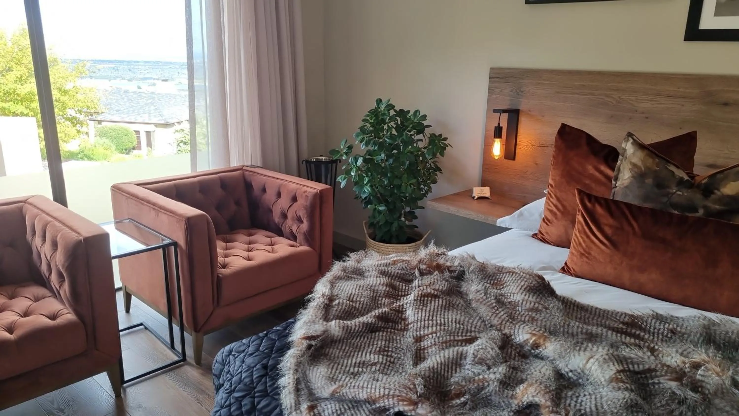 Seating area in Vrede Selfcatering