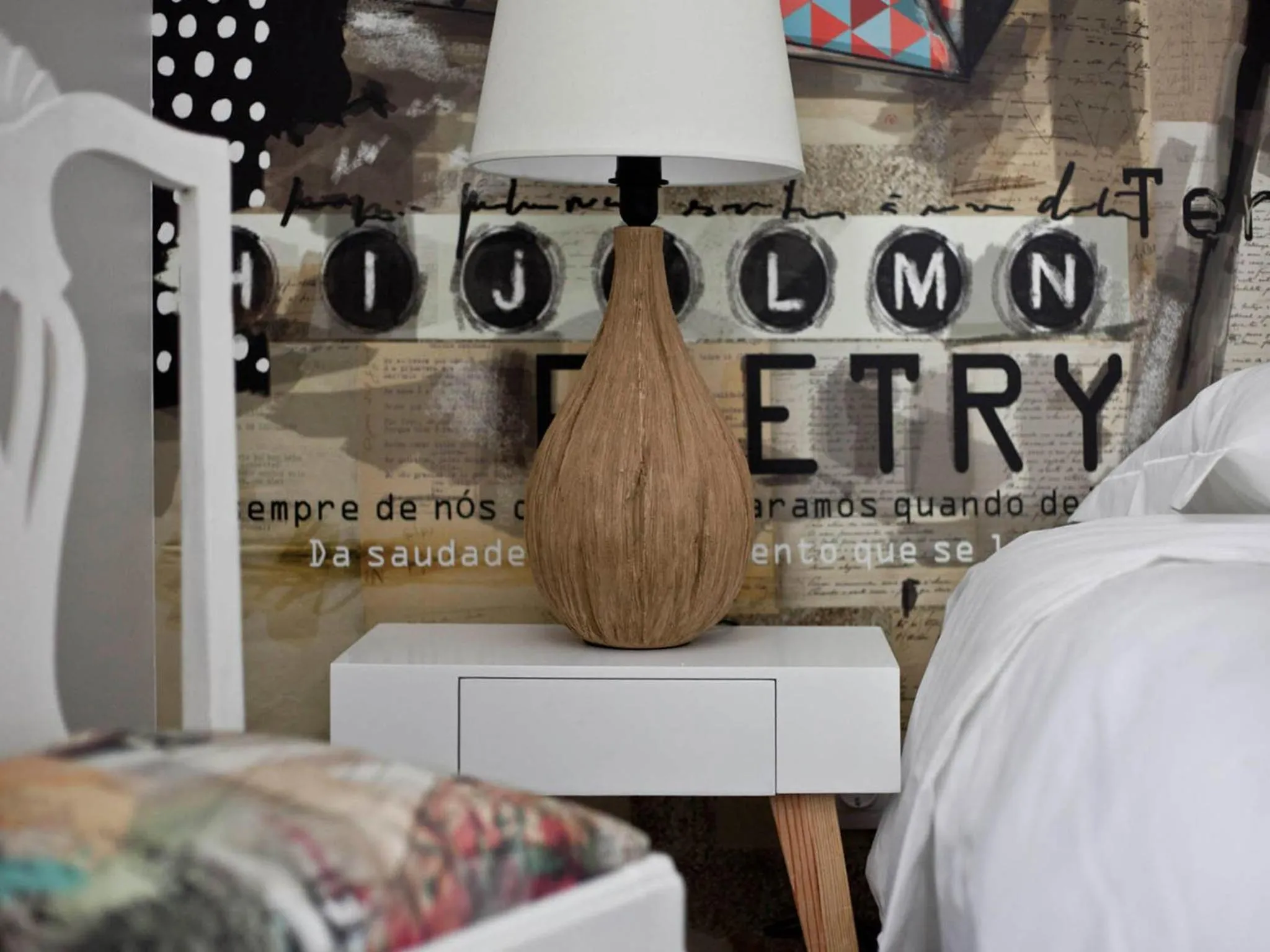 Bed in The ART INN Lisbon