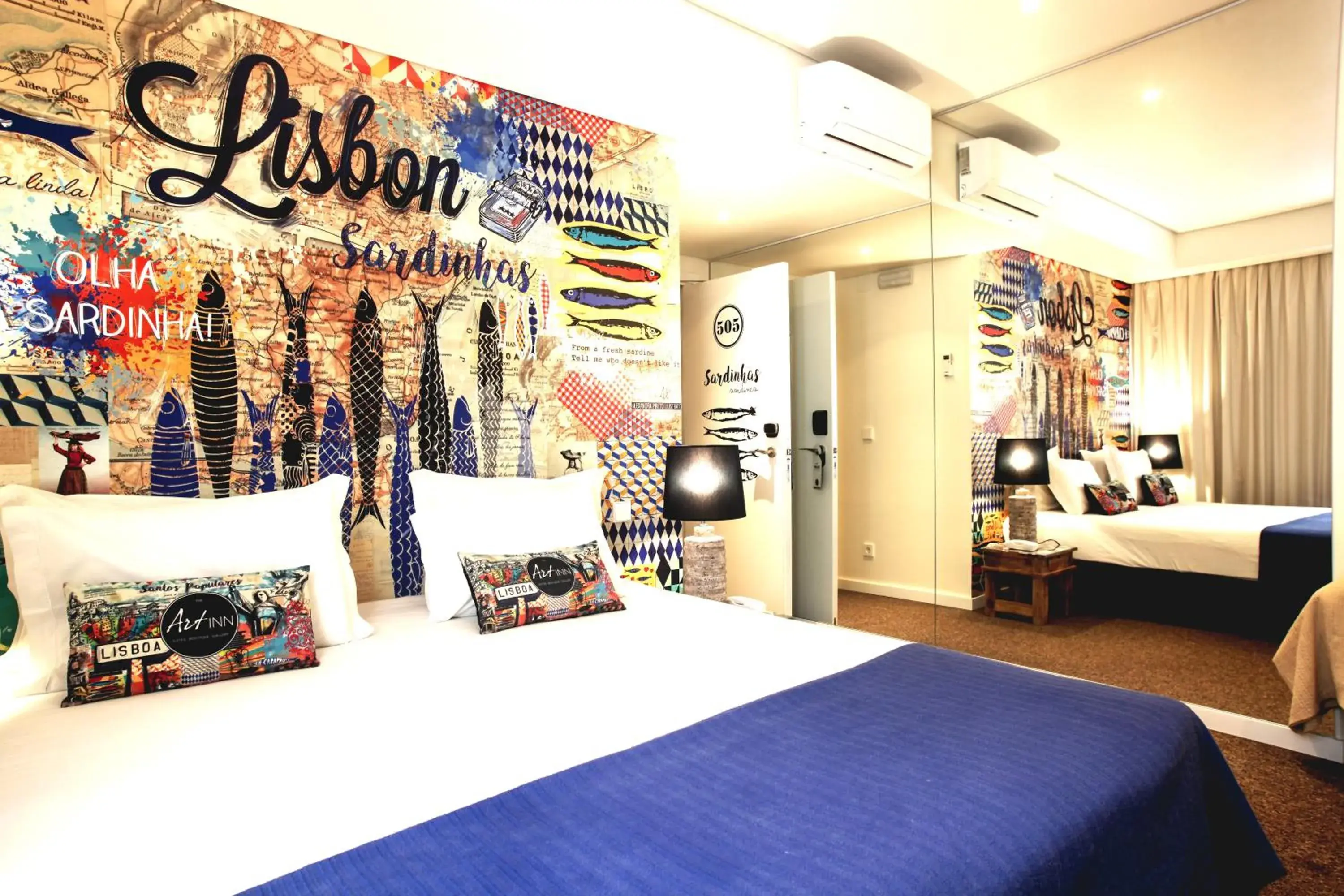 Bed in The ART INN Lisbon Bed in The ART INN Lisbon