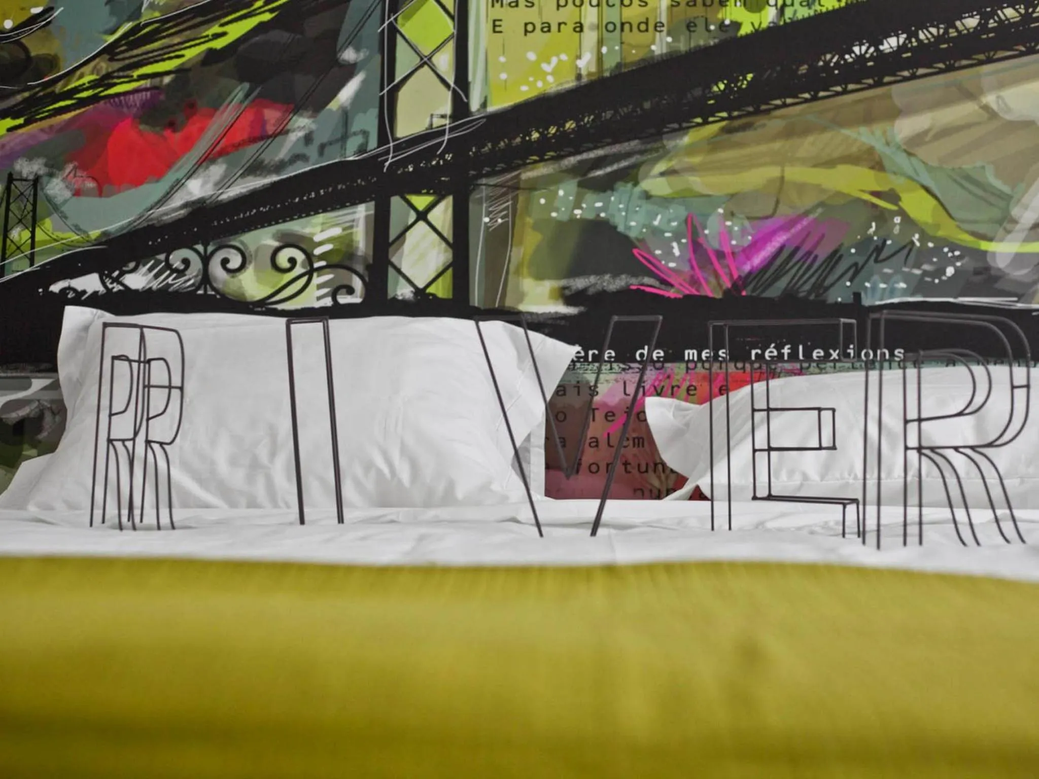 Bed in The ART INN Lisbon