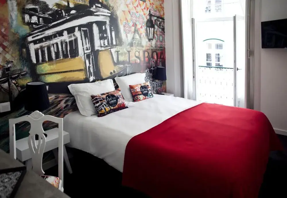 Bed in The ART INN Lisbon Bed in The ART INN Lisbon
