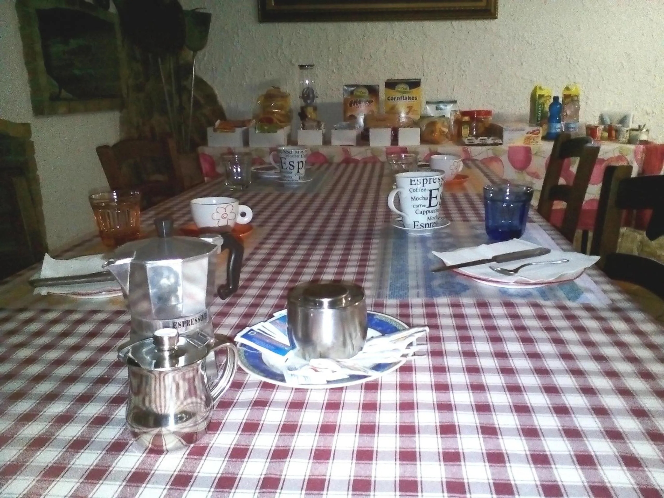 Food and drinks in B&B Il Vigneto