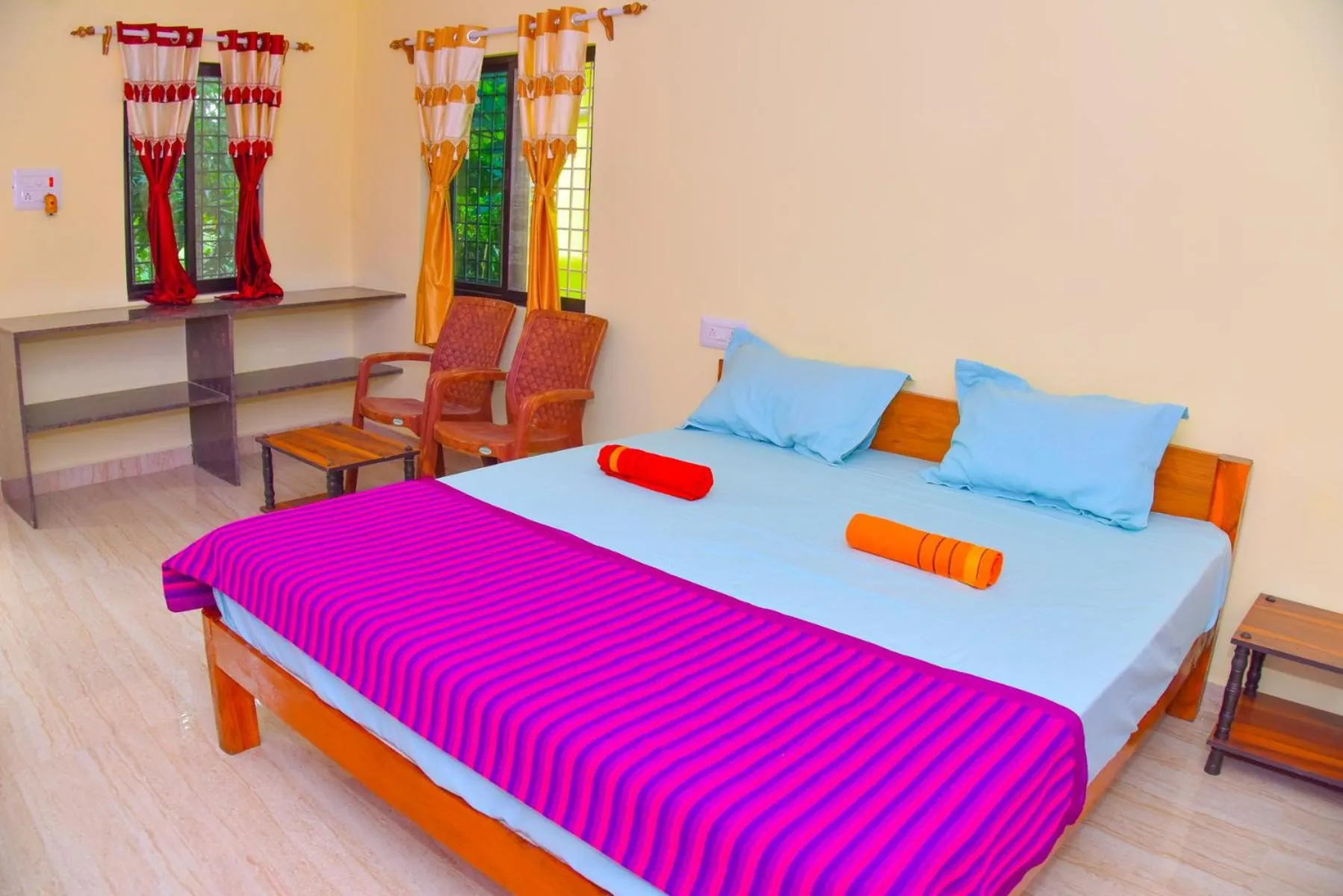 Bed in Gopi Plantation Homestay
