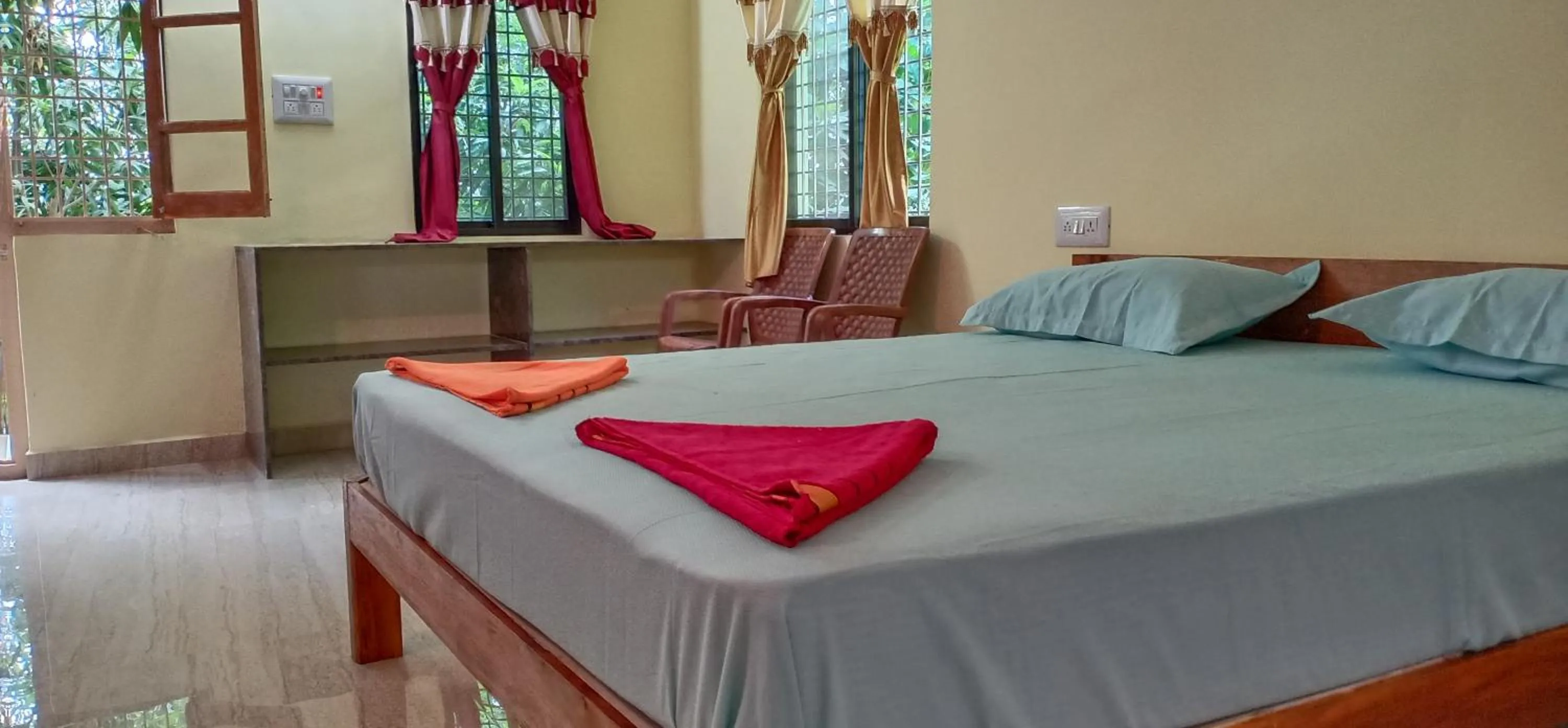 Bed in Gopi Plantation Homestay