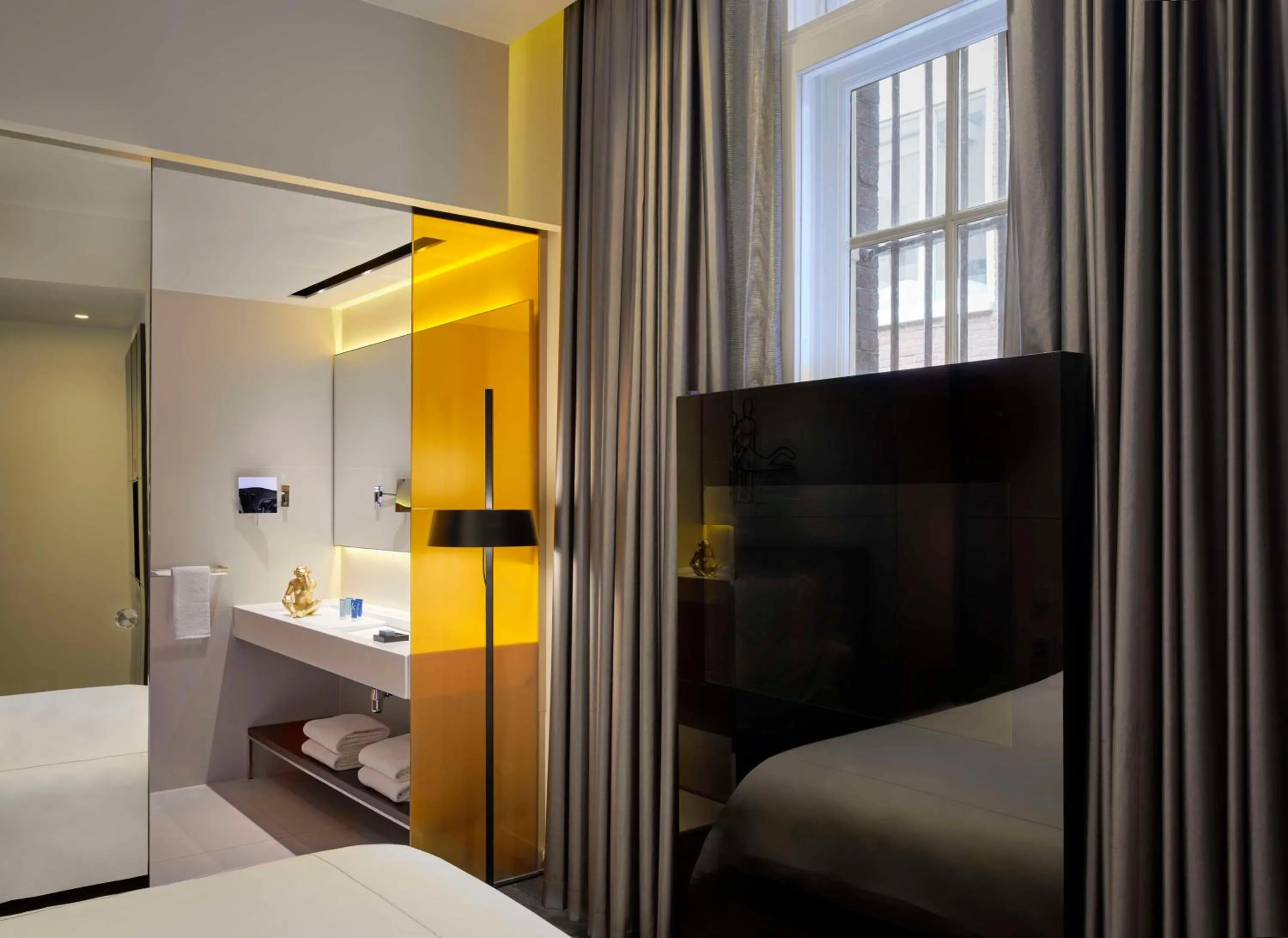 Bedroom, Bed in art'otel amsterdam, Powered by Radisson Hotels