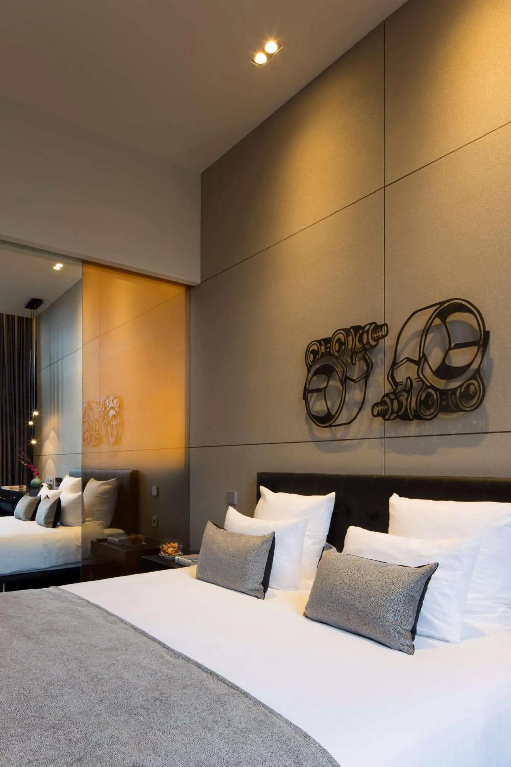 Bedroom, Bed in art'otel amsterdam, Powered by Radisson Hotels