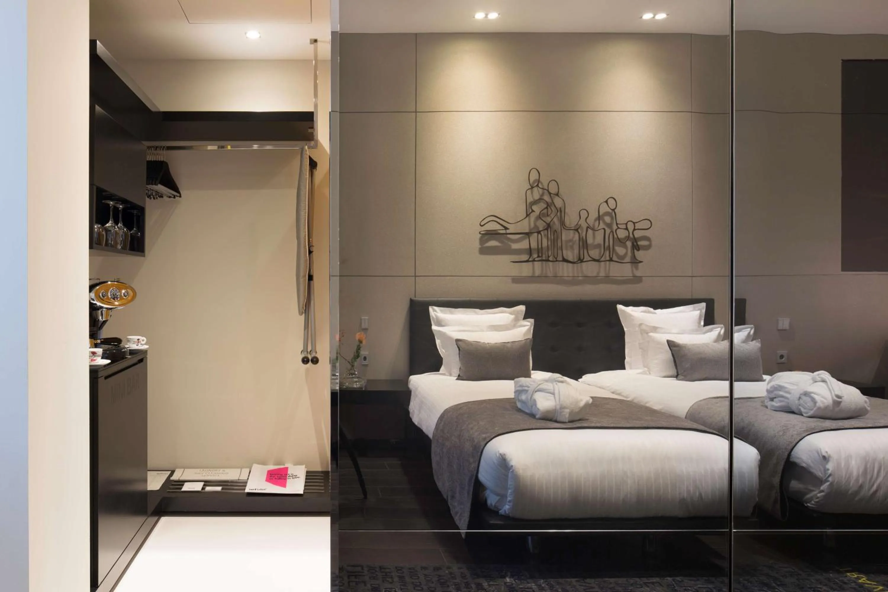 Bedroom, Bed in art'otel amsterdam, Powered by Radisson Hotels