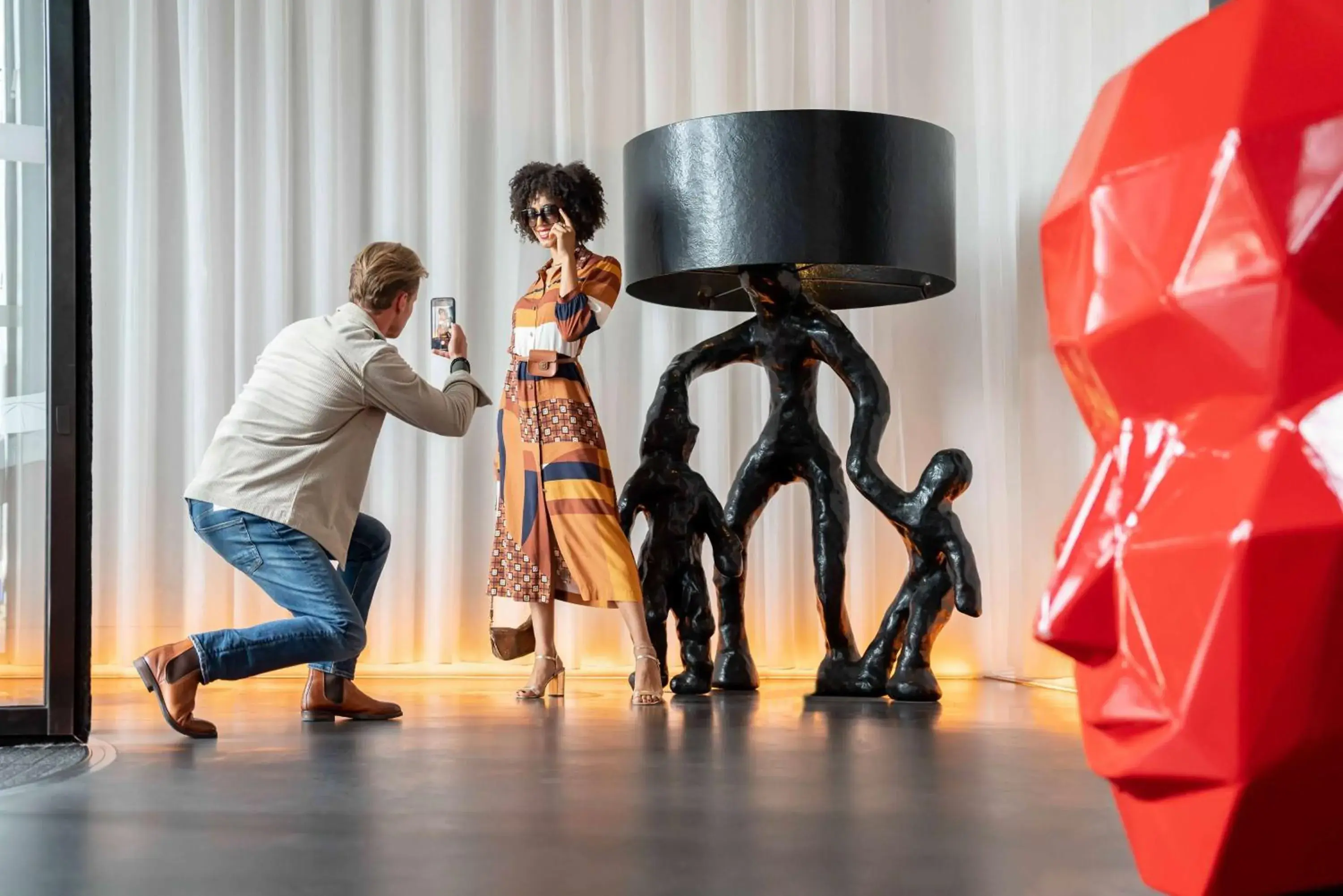 Lobby or reception in art'otel amsterdam, Powered by Radisson Hotels Lobby or reception in art'otel amsterdam, Powered by Radisson Hotels