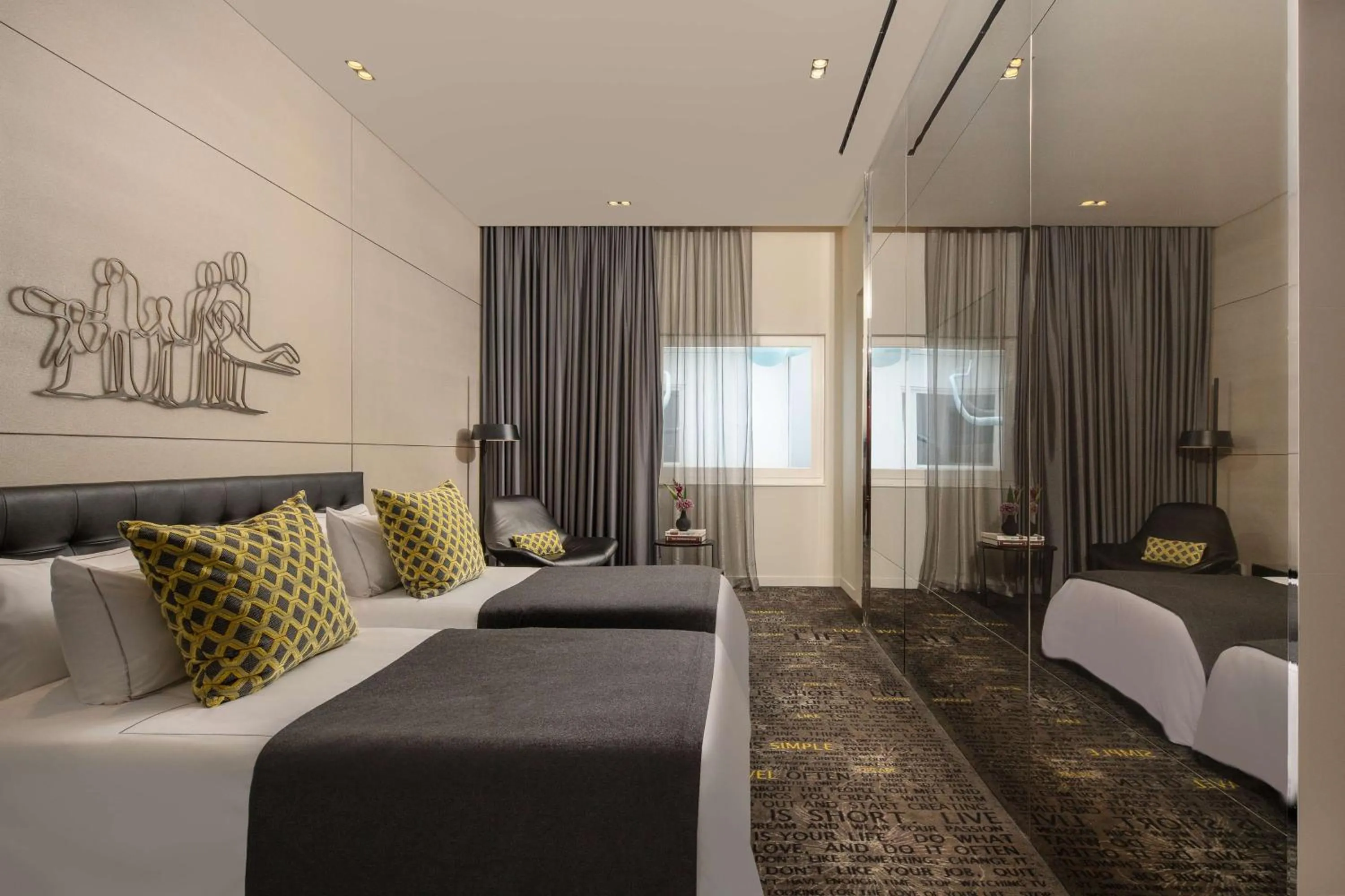 Bedroom, Bed in art'otel amsterdam, Powered by Radisson Hotels