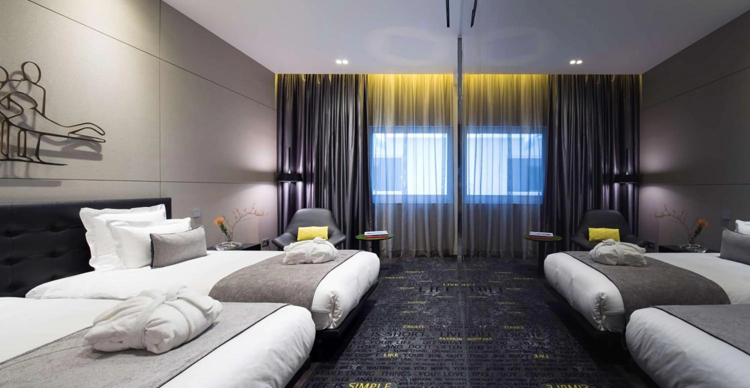 Bedroom, Bed in art'otel amsterdam, Powered by Radisson Hotels