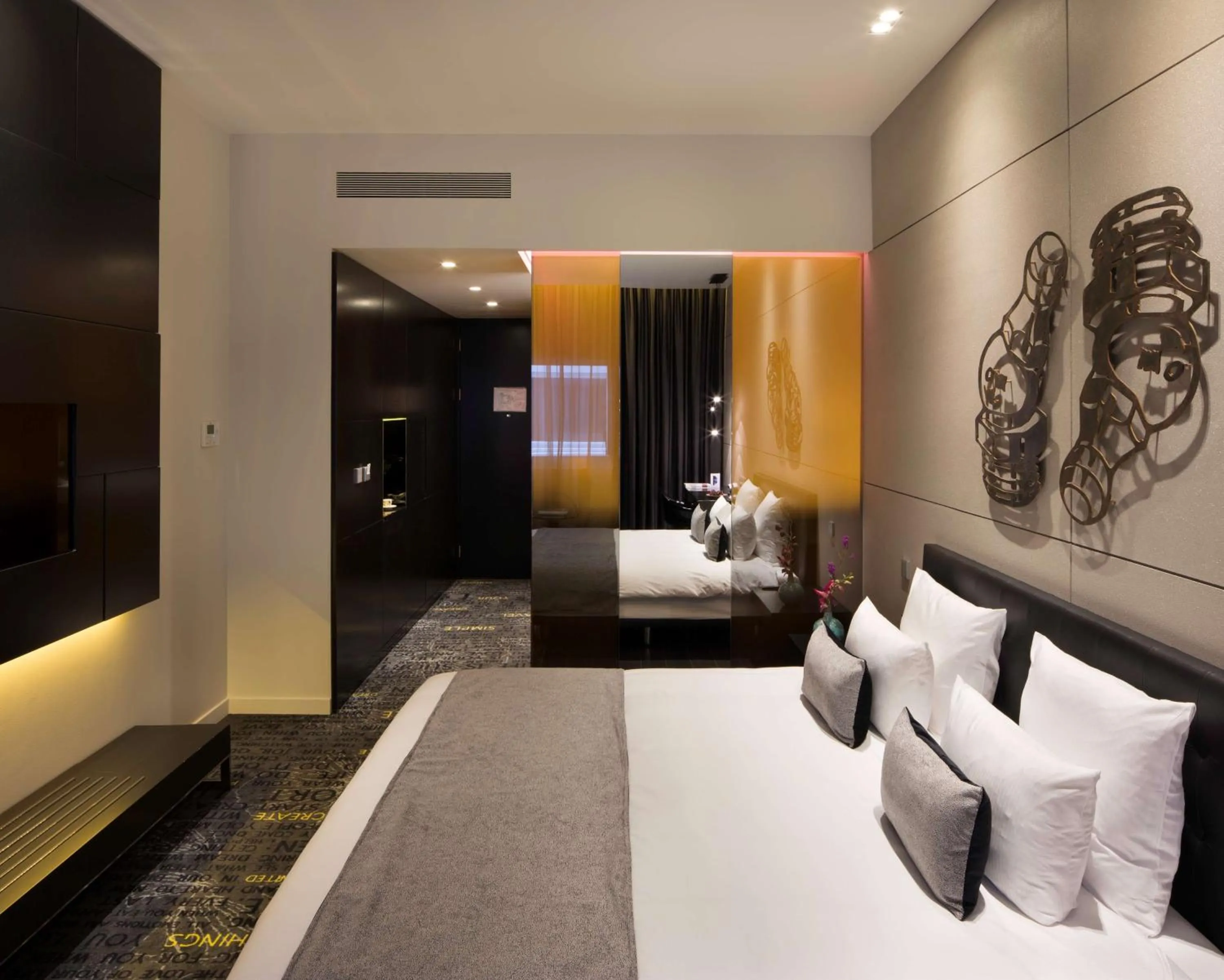 Bedroom, Bed in art'otel amsterdam, Powered by Radisson Hotels