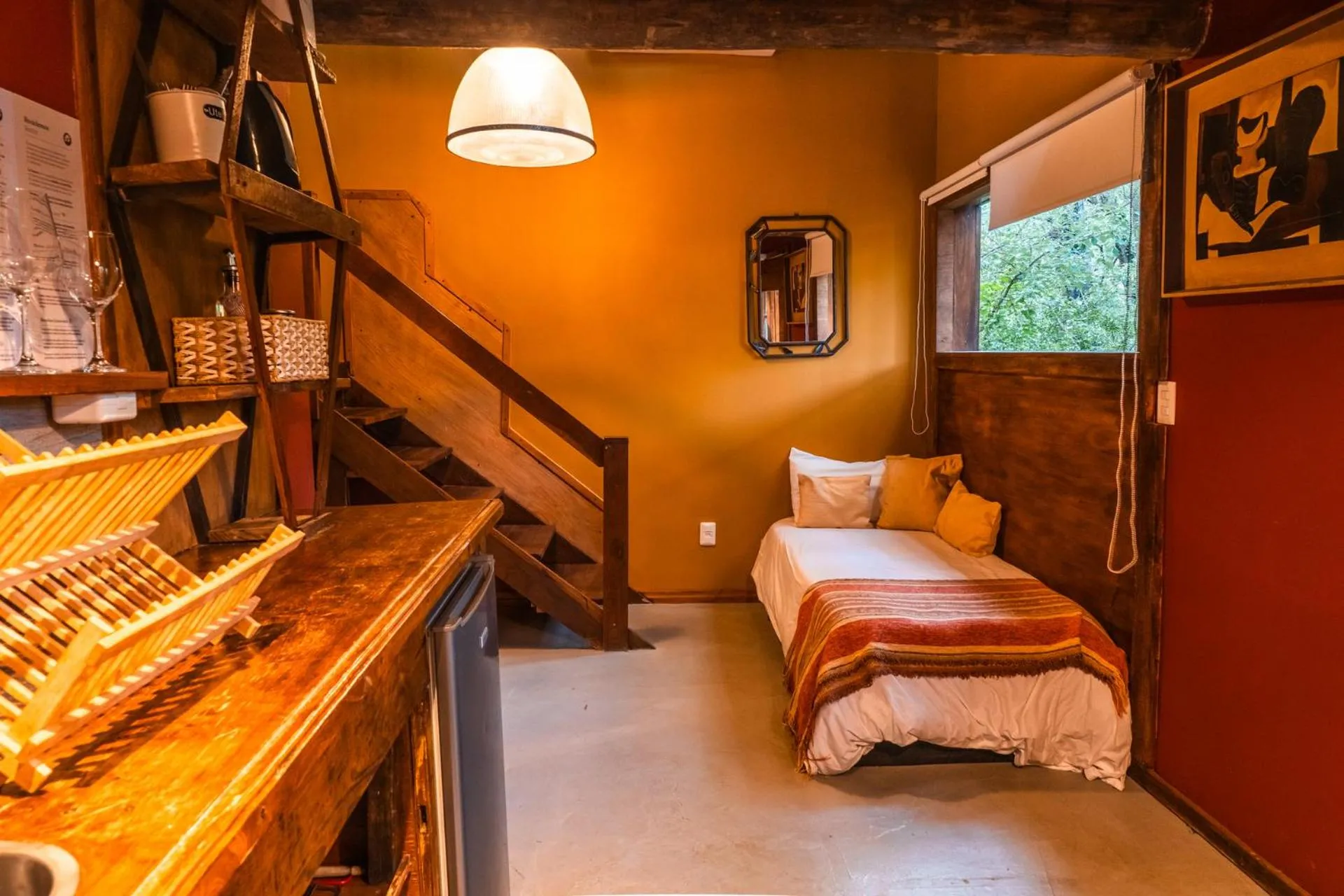 Bed in Cabañas en el Bosque a 5 minutos del mar - Estancia CH