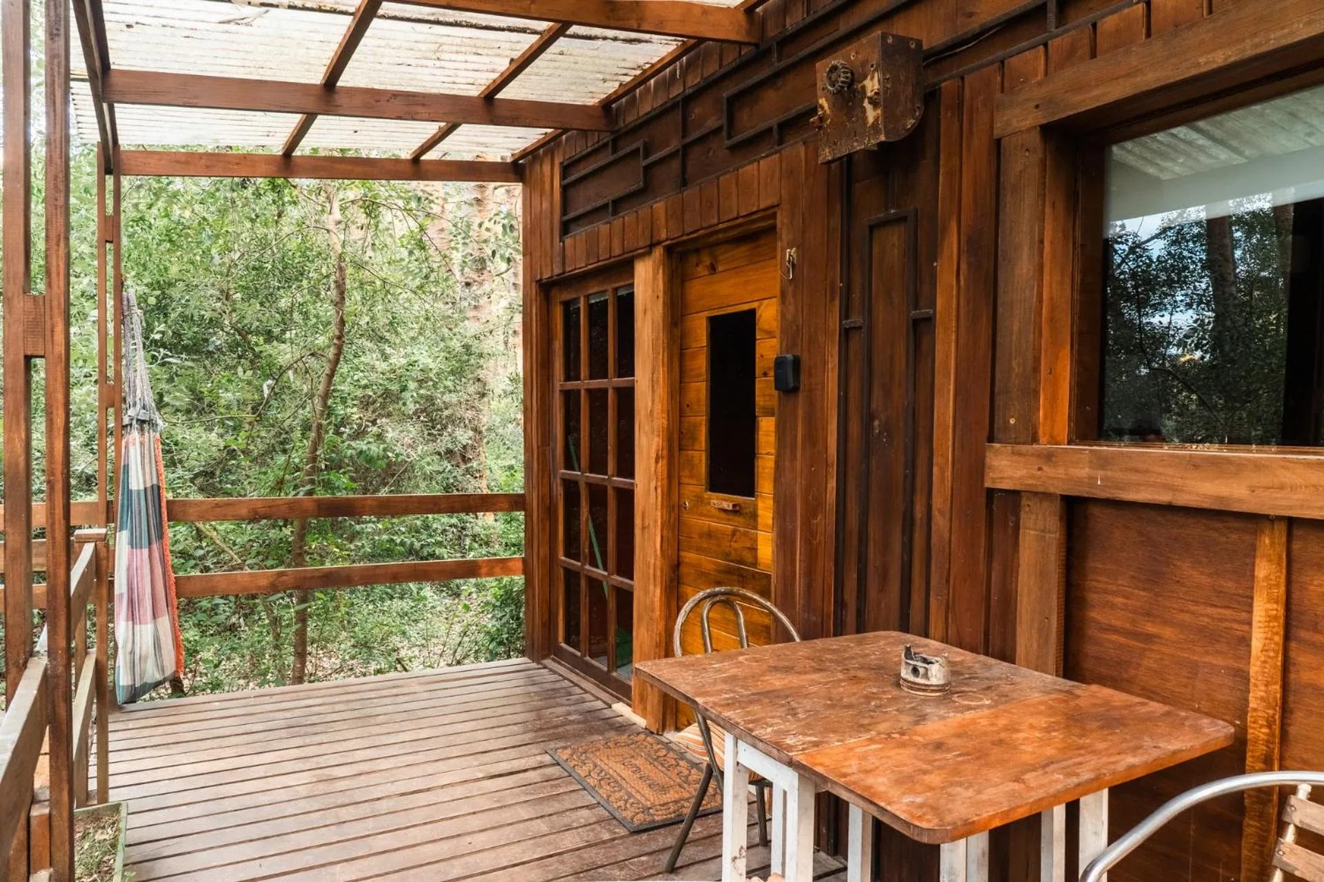 Balcony/Terrace in Cabañas en el Bosque a 5 minutos del mar - Estancia CH