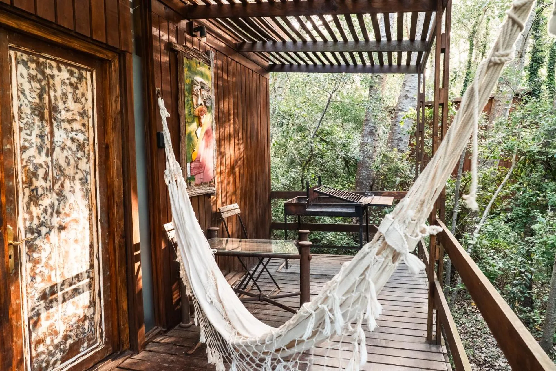 Balcony/Terrace in Cabañas en el Bosque a 5 minutos del mar - Estancia CH