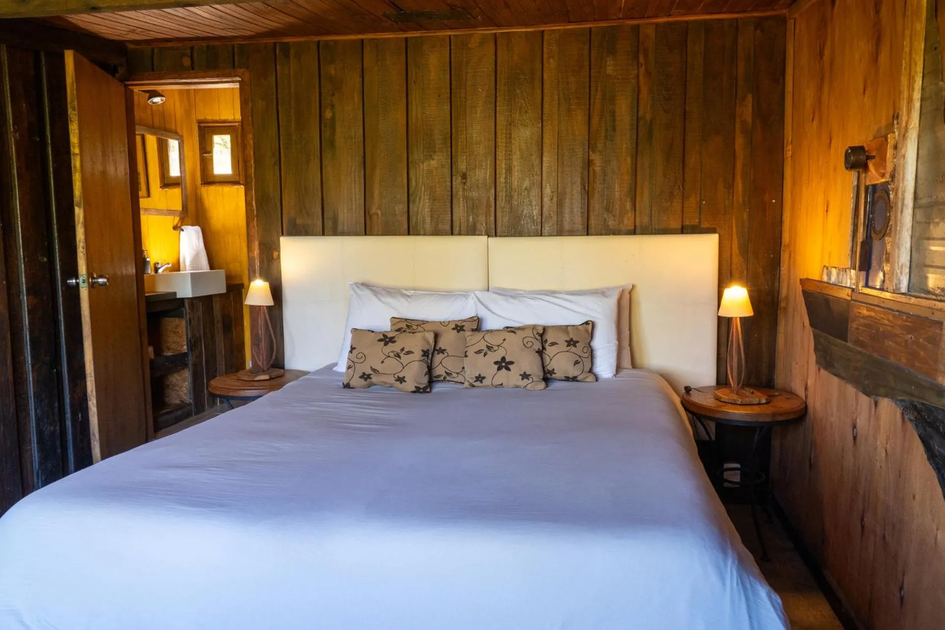 Bed in Cabañas en el Bosque a 5 minutos del mar - Estancia CH
