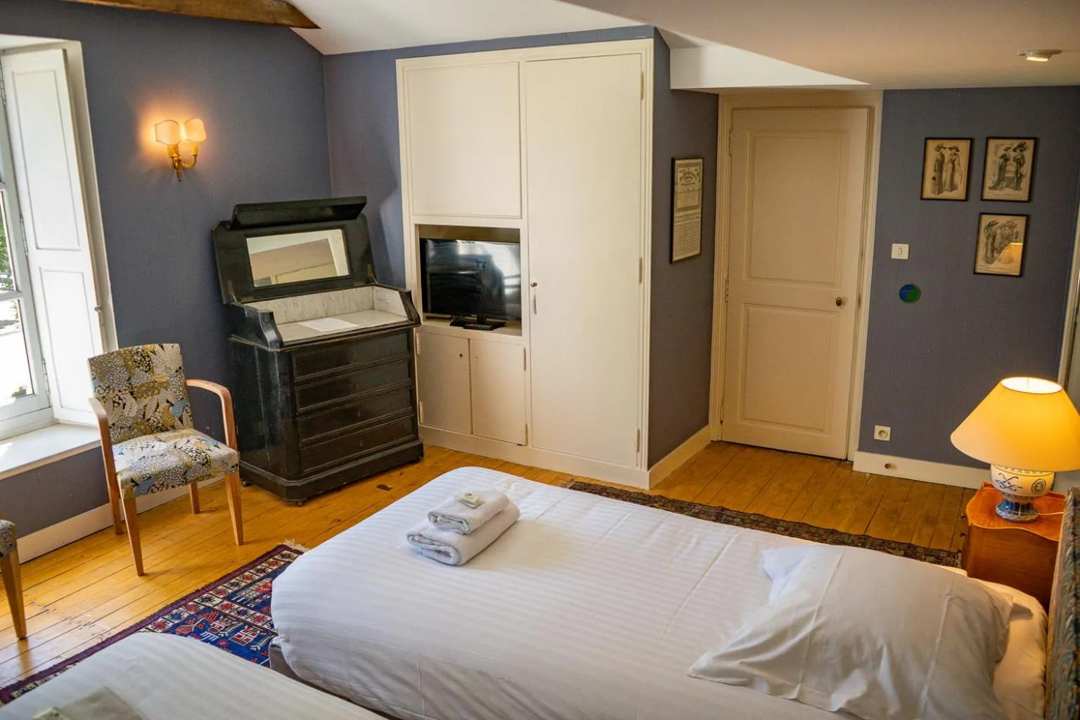 Bedroom, Bed in Hotel Haras De La Potardiere