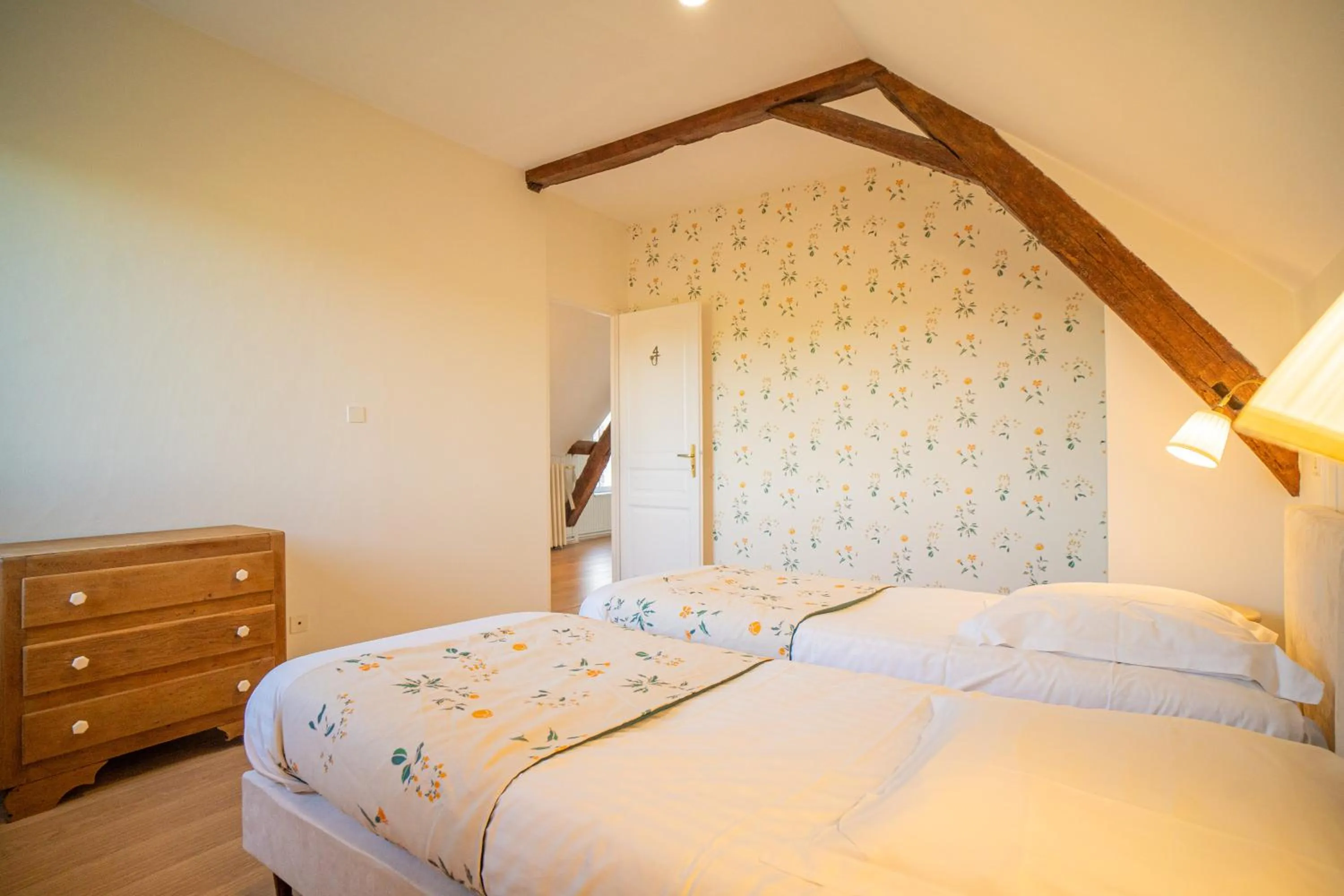 Bed in Hotel Haras De La Potardiere