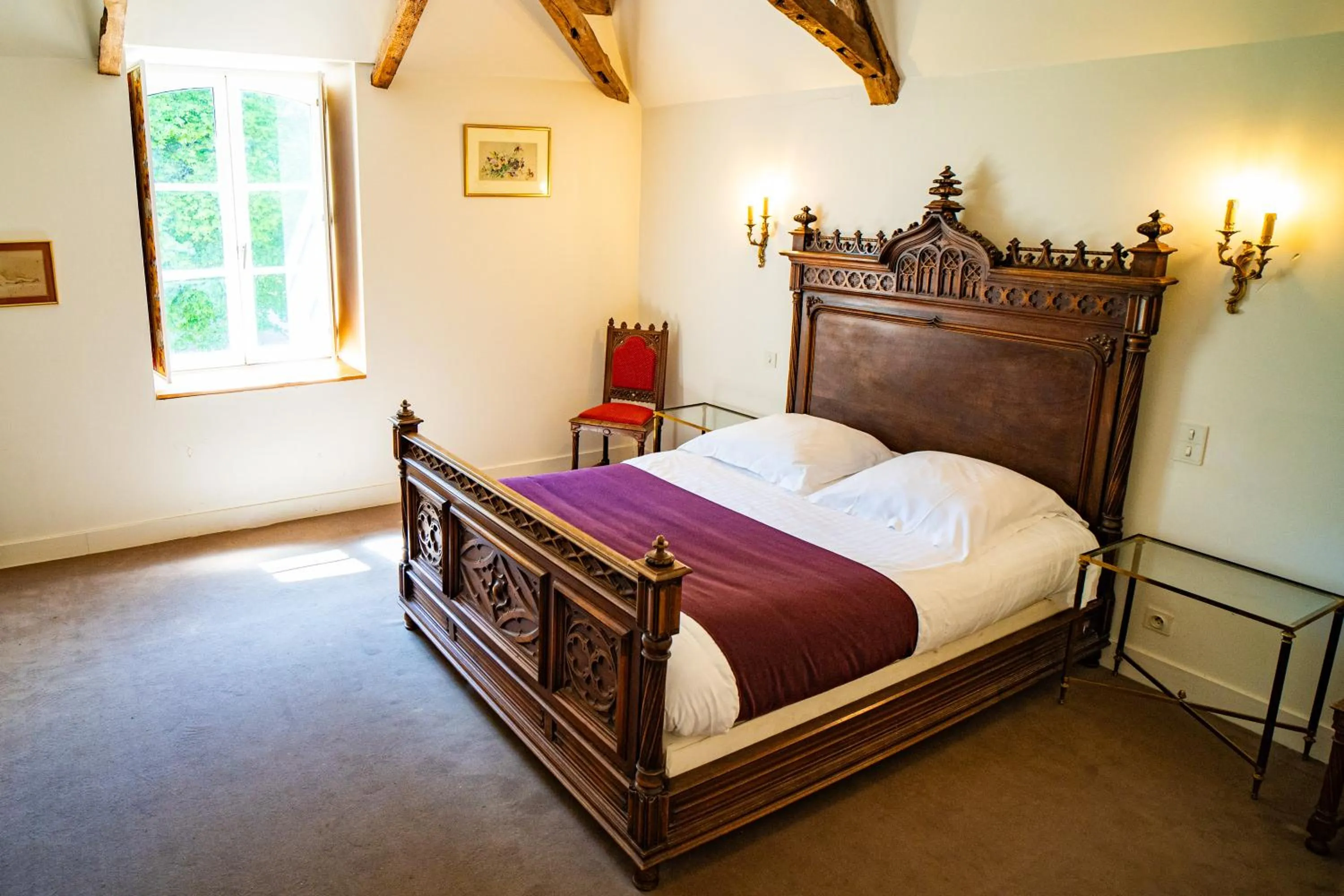 Bed in Hotel Haras De La Potardiere